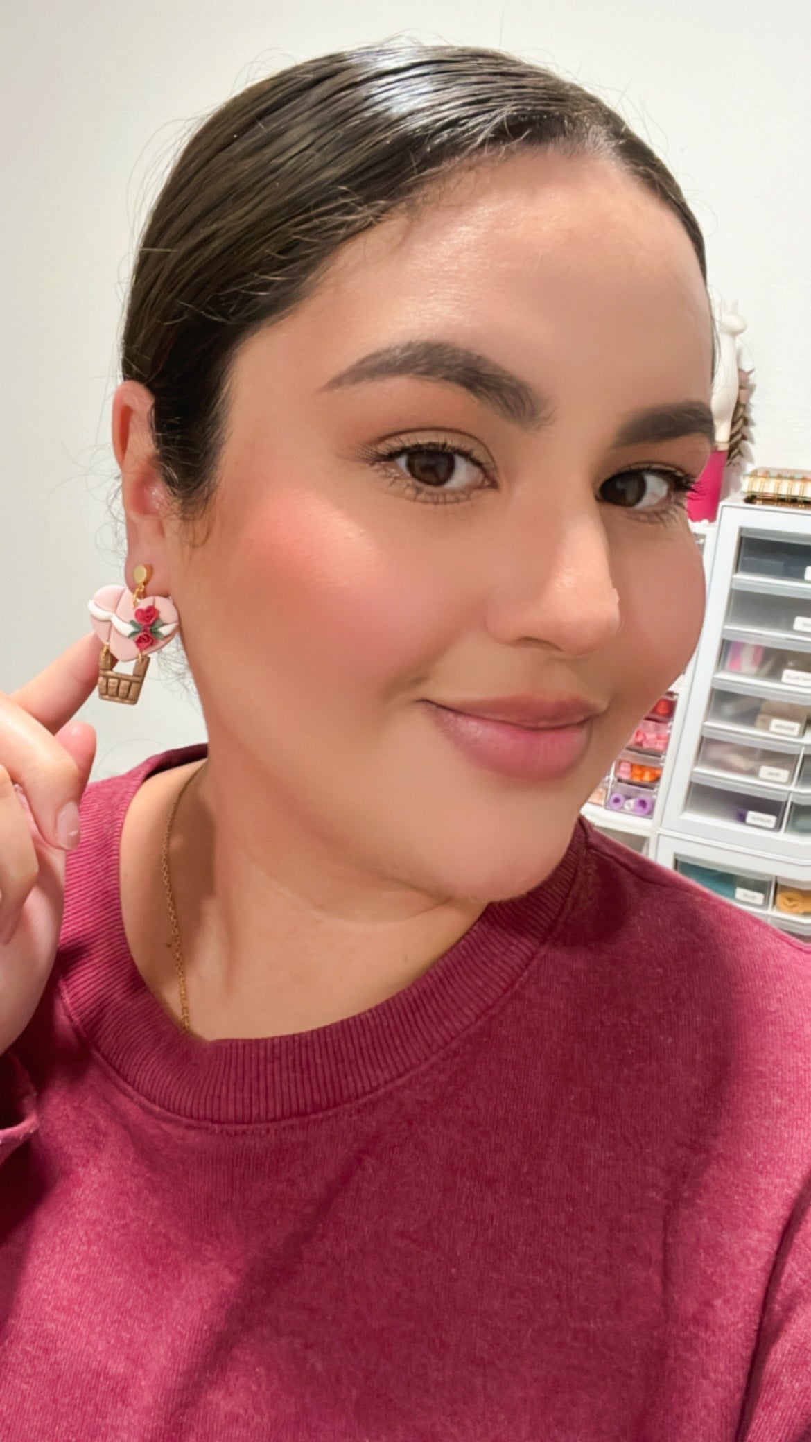 Heart Hot Air Balloon Earrings