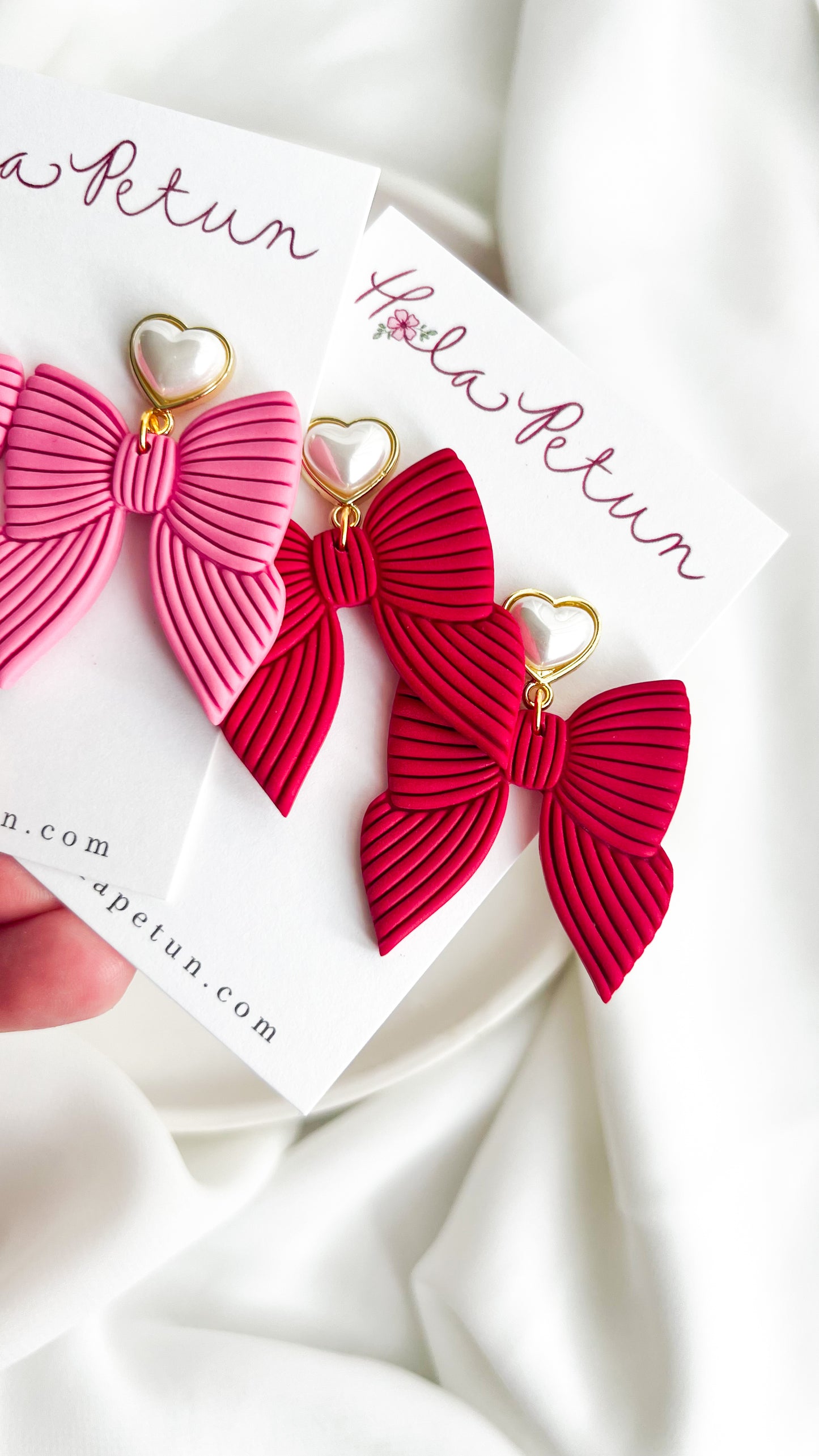 Lined Bow Earrings