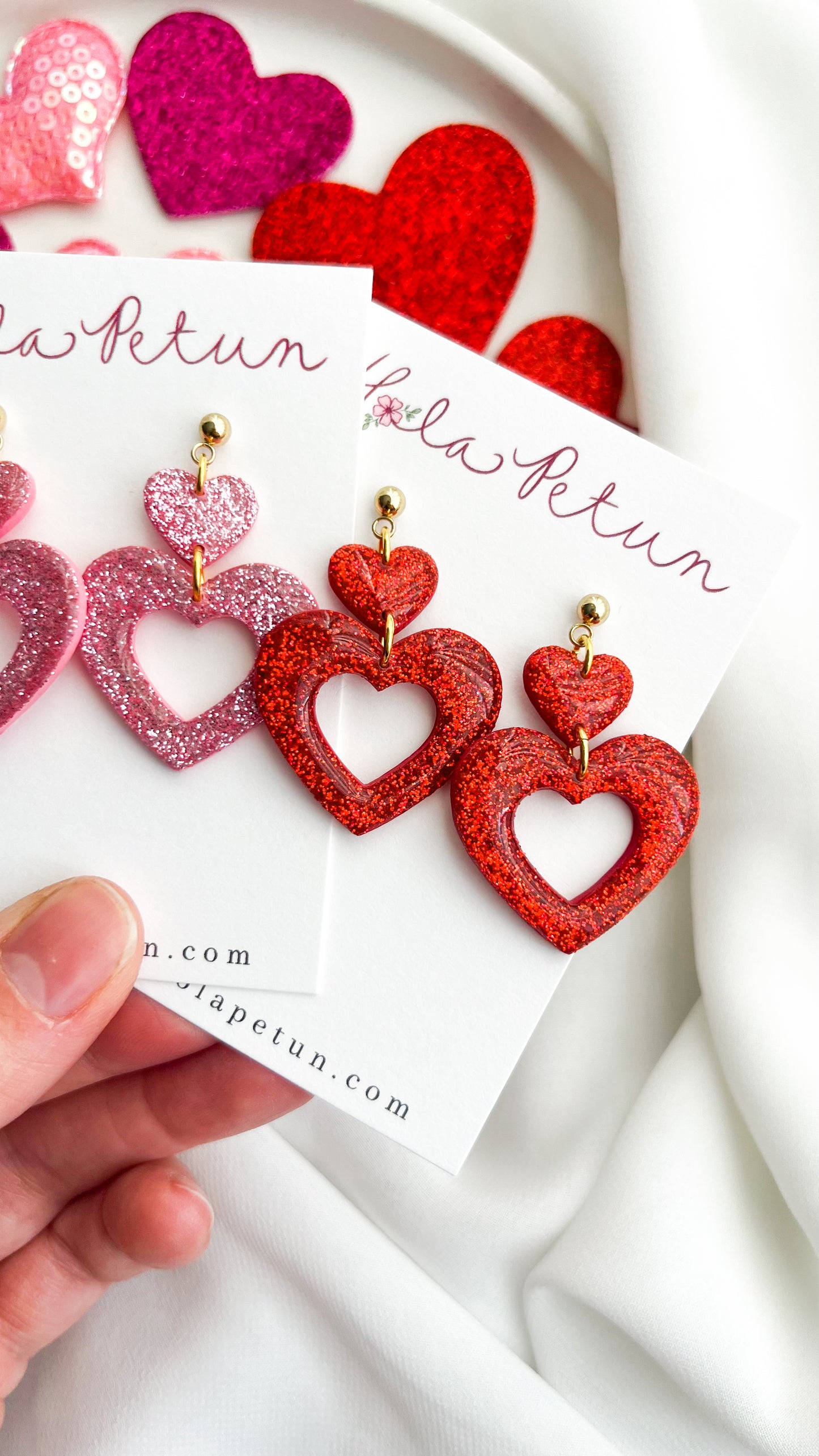 Hollow Heart Dangle Earrings