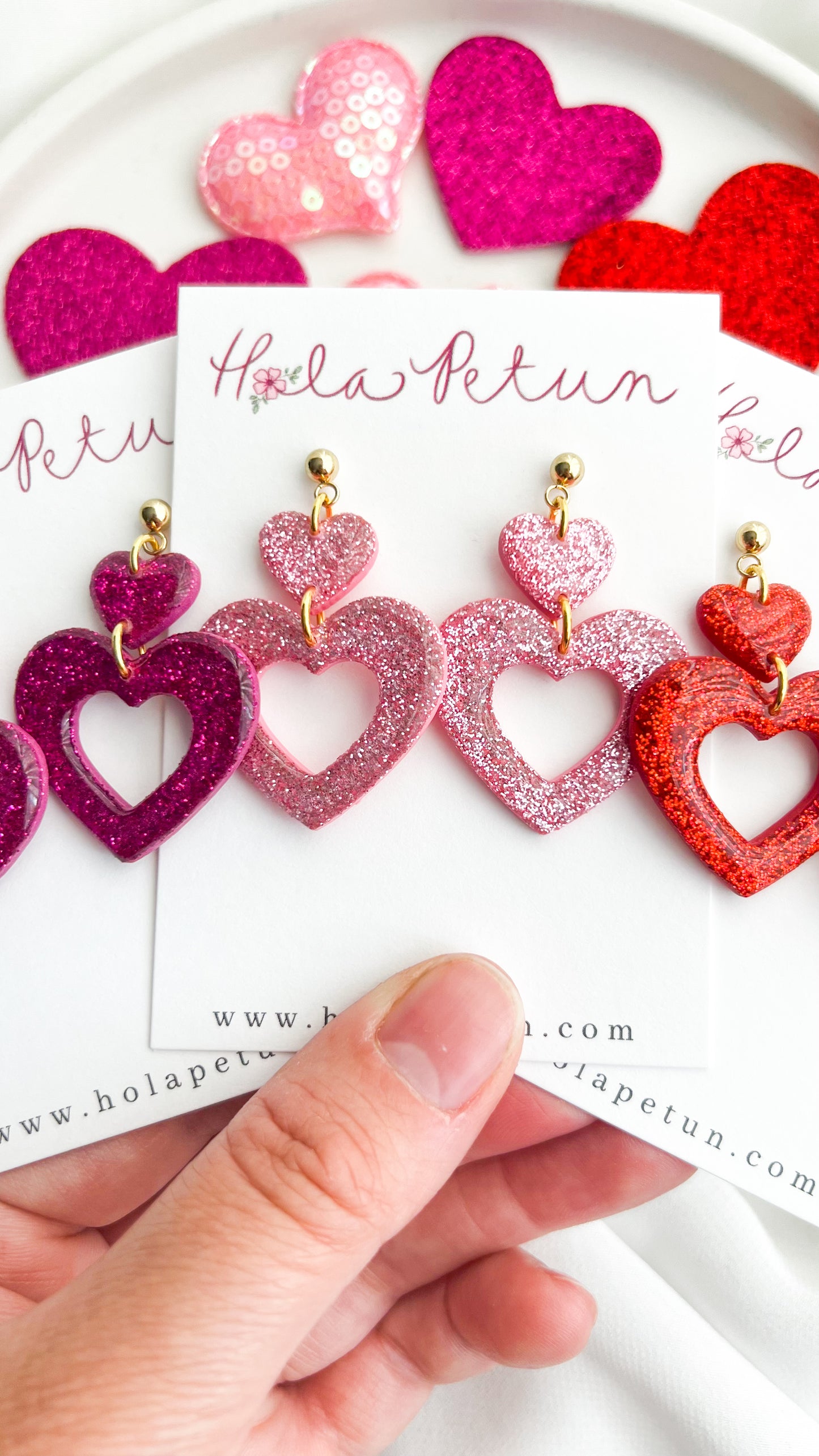 Hollow Heart Dangle Earrings
