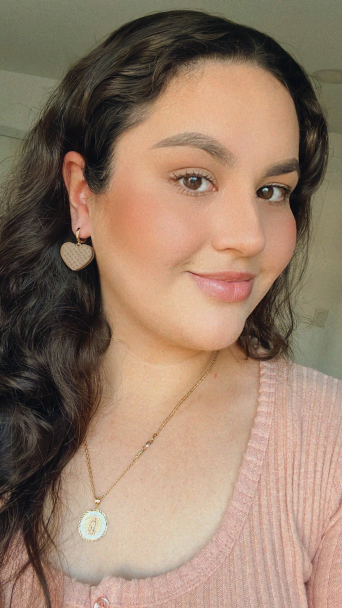 Ice Cream Heart Sandwich Huggie Earrings