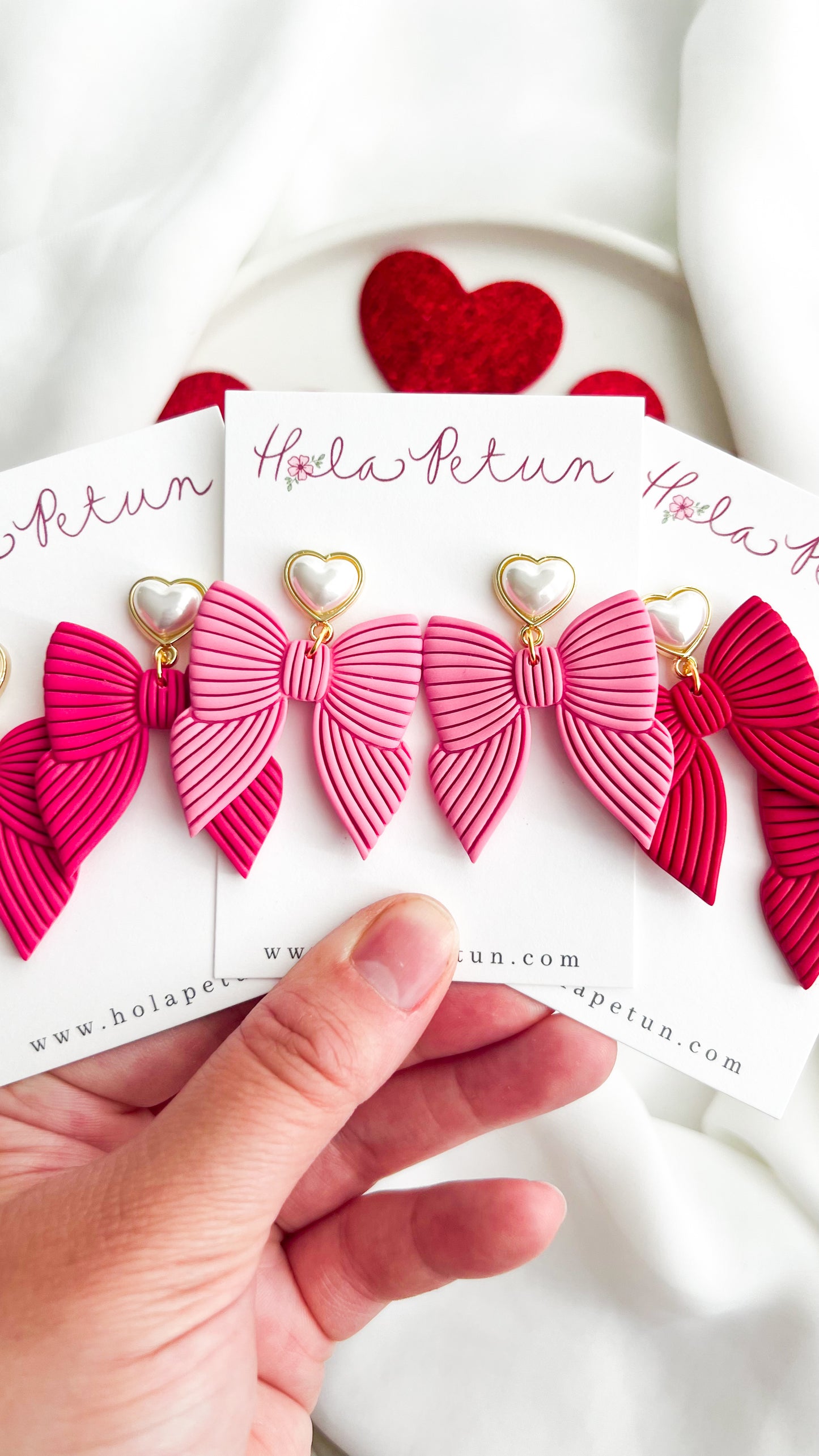 Lined Bow Earrings