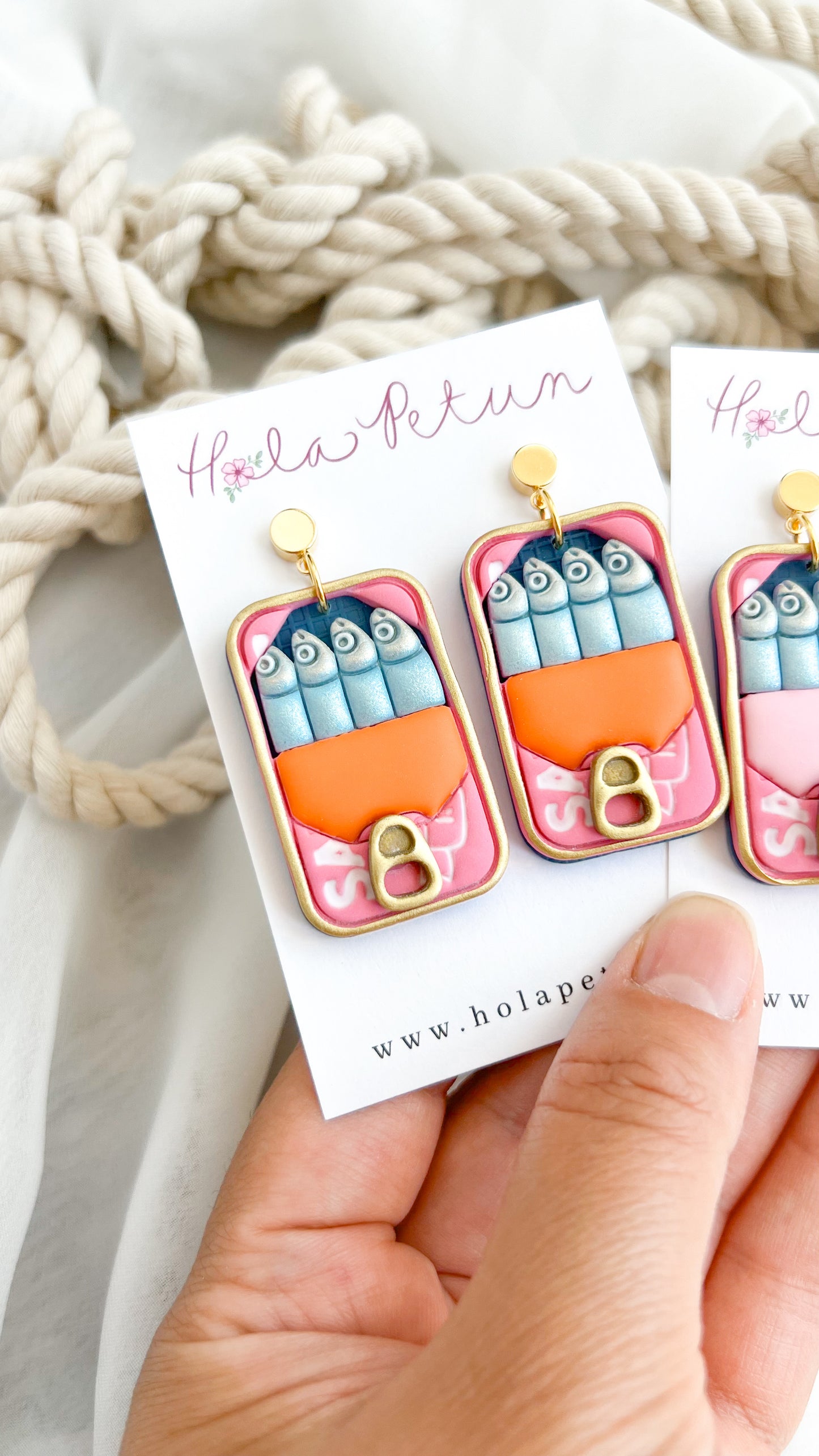 Sardine Tin Earrings