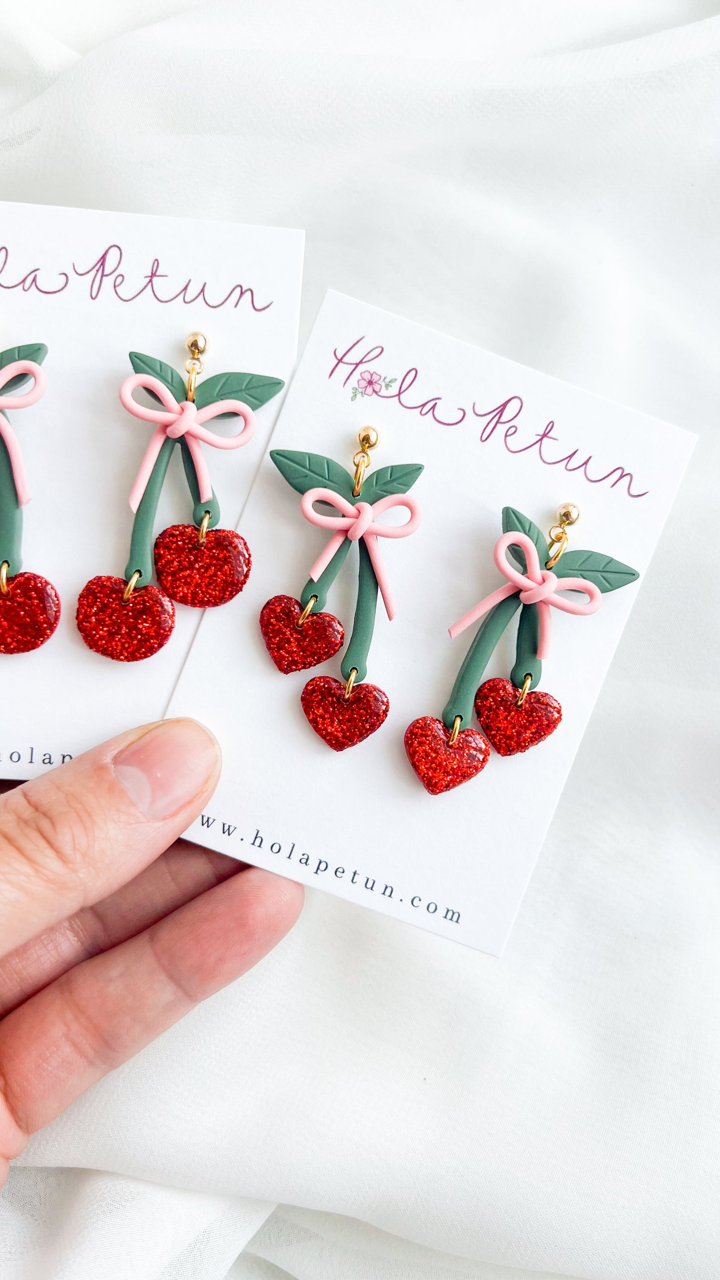 Cherry Bow Earrings