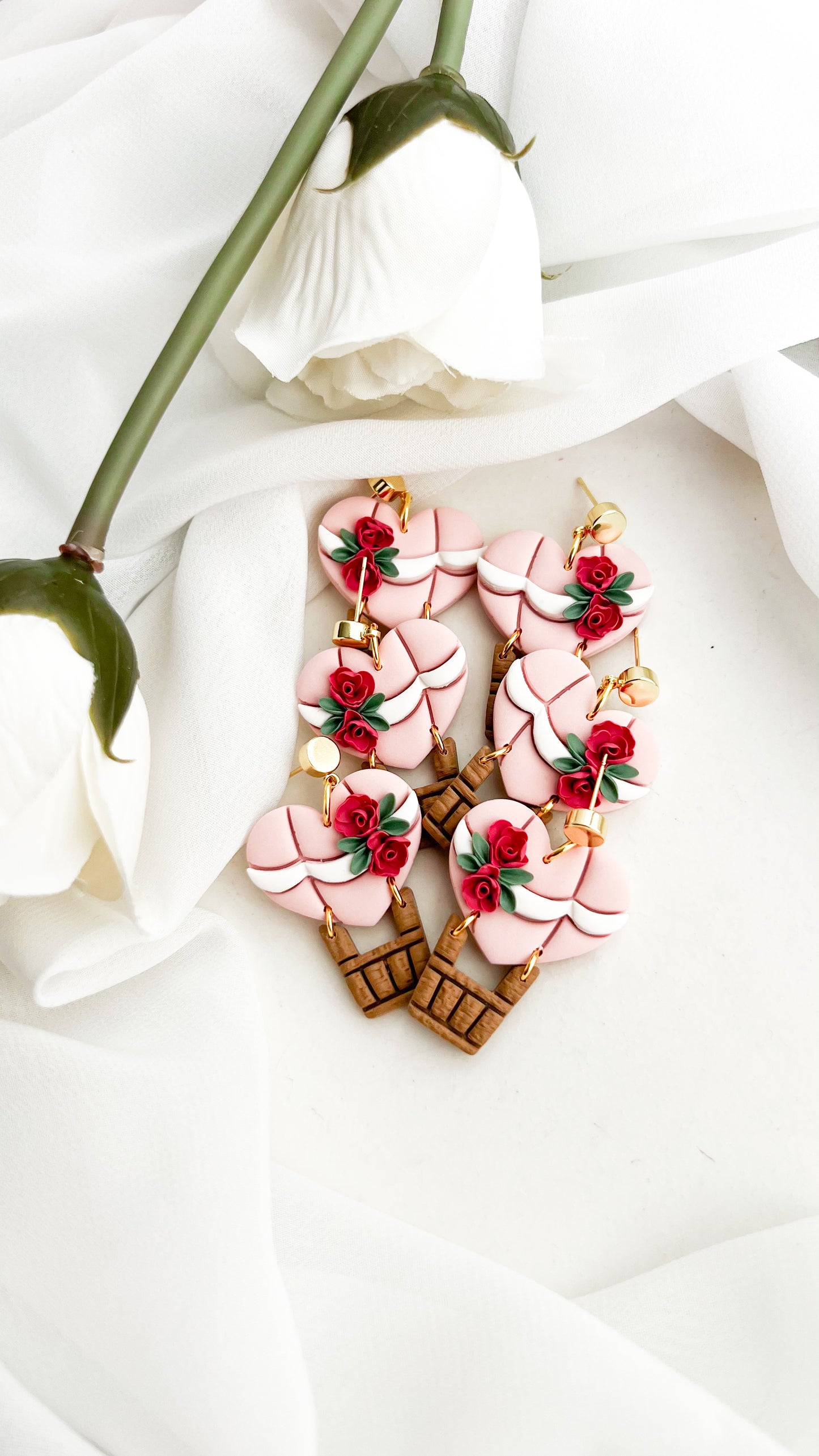 Heart Hot Air Balloon Earrings