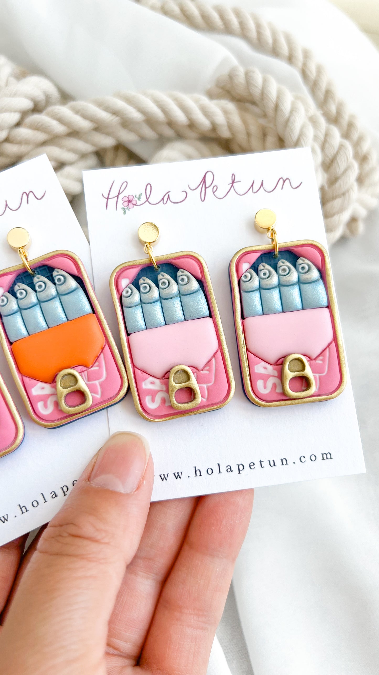 Sardine Tin Earrings