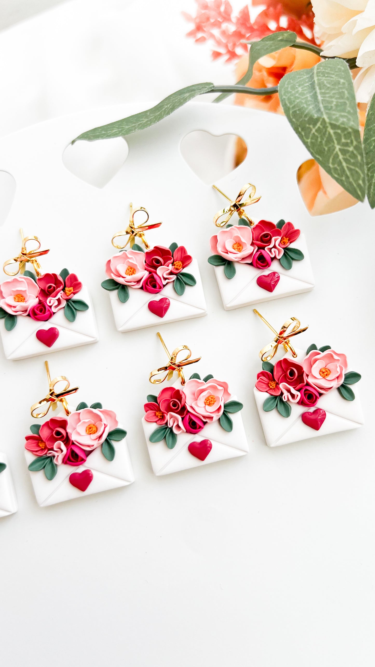 Love Letter Flower Earrings