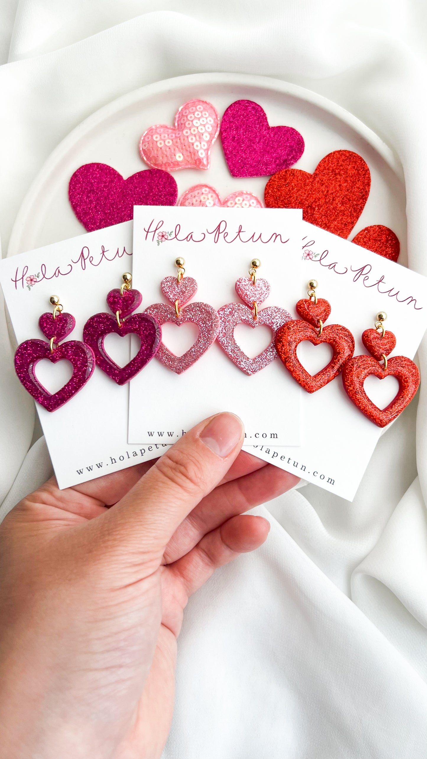 Hollow Heart Dangle Earrings