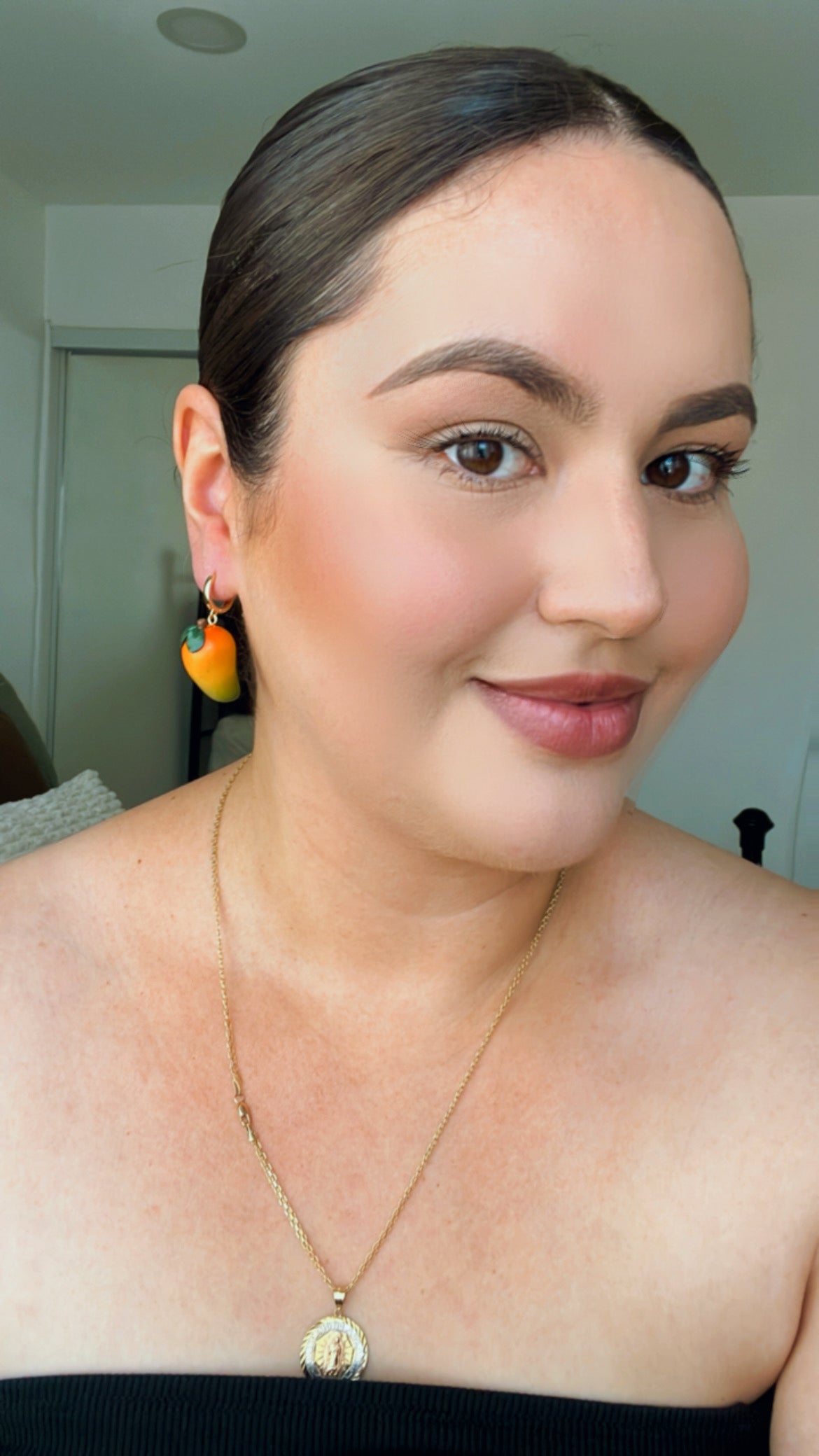Mango Huggie Charm Earrings