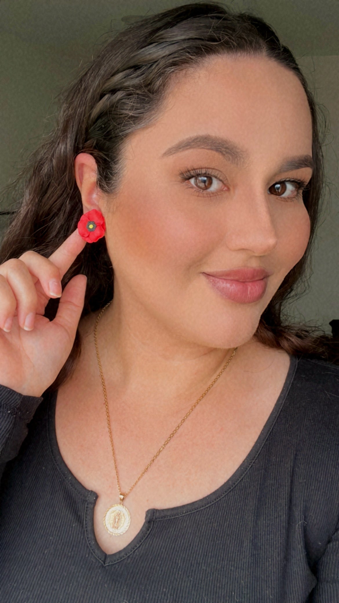 Red Poppy Earrings
