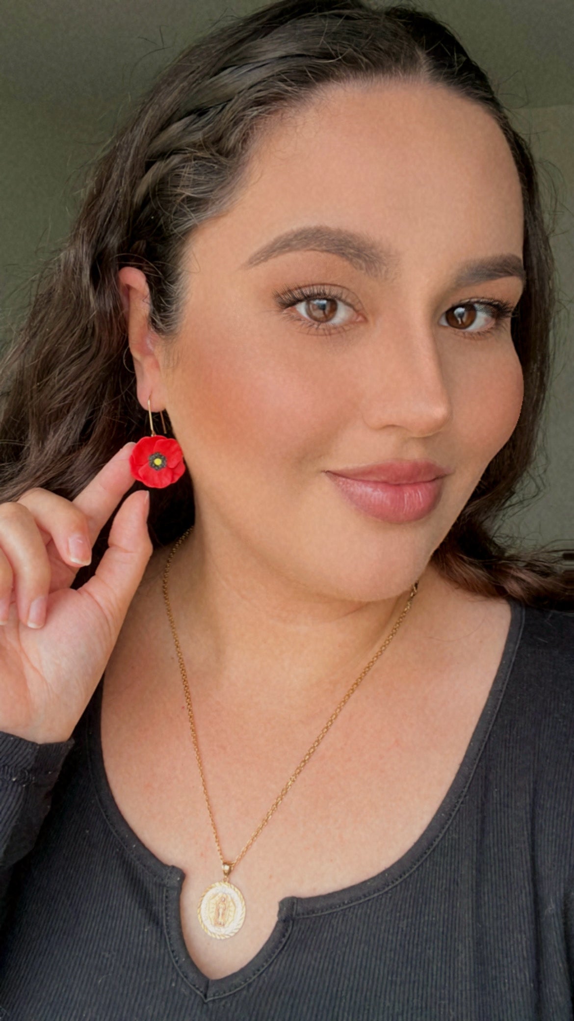 Red Poppy Earrings