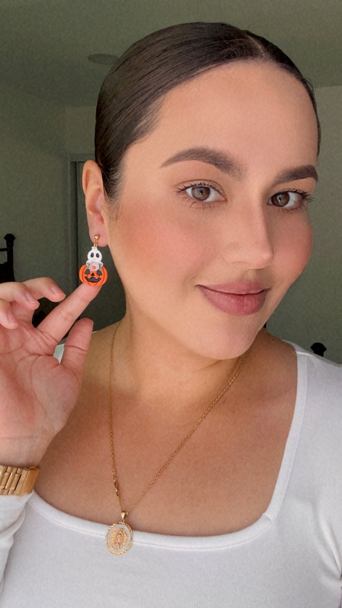 Pumpkin Ghost Earrings