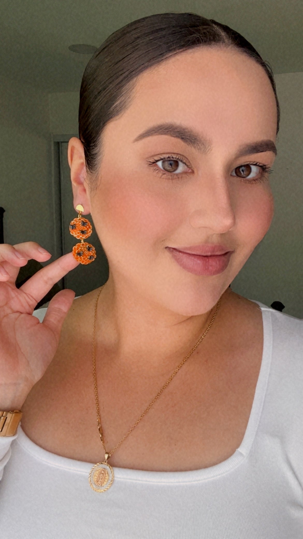 Tiered Cempasuchil Earrings