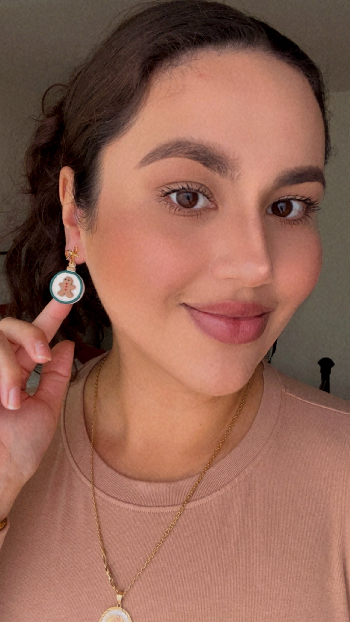 Gingerbread Man Ornament Earrings