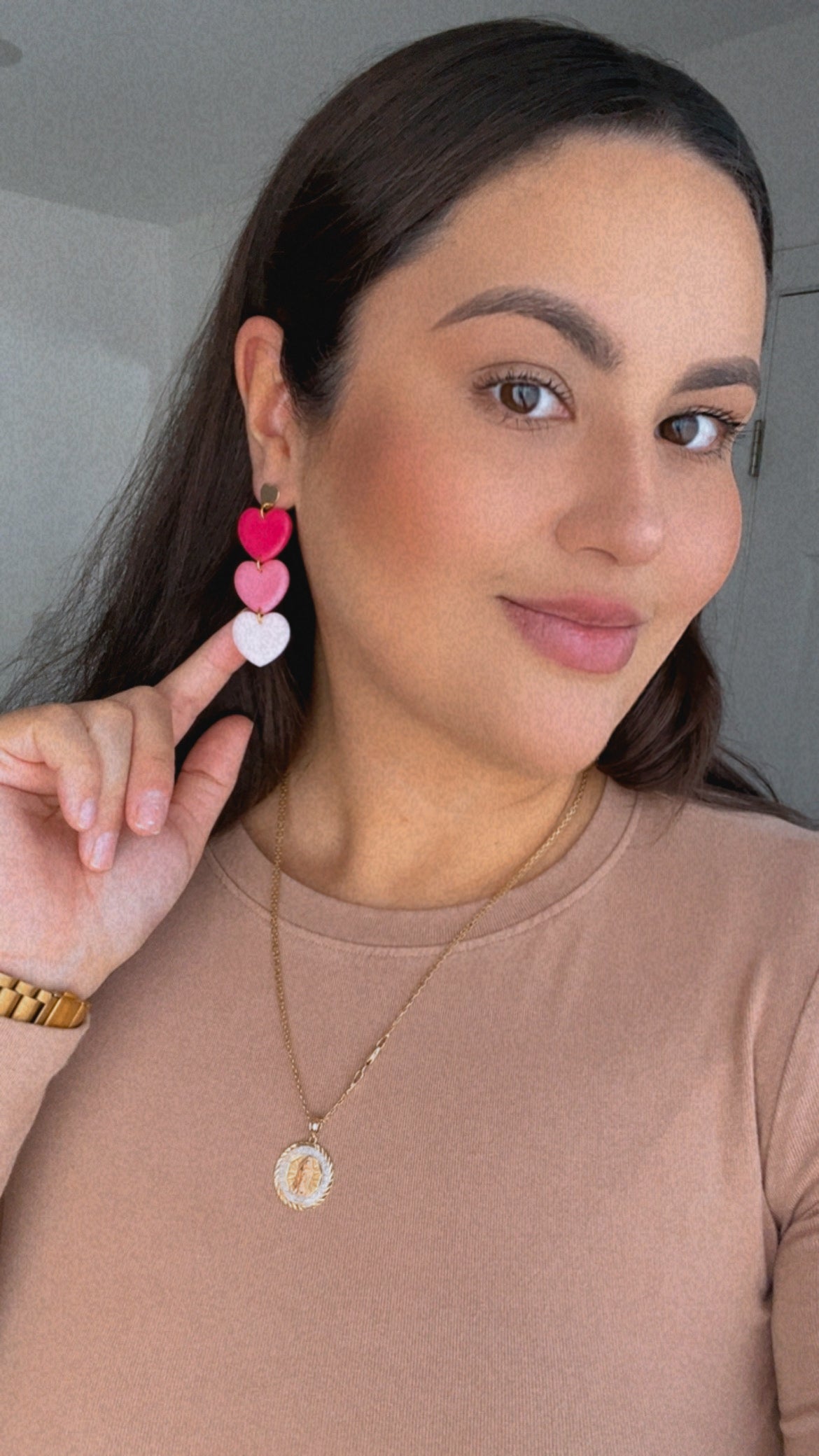 Tiered Triple Heart Earrings