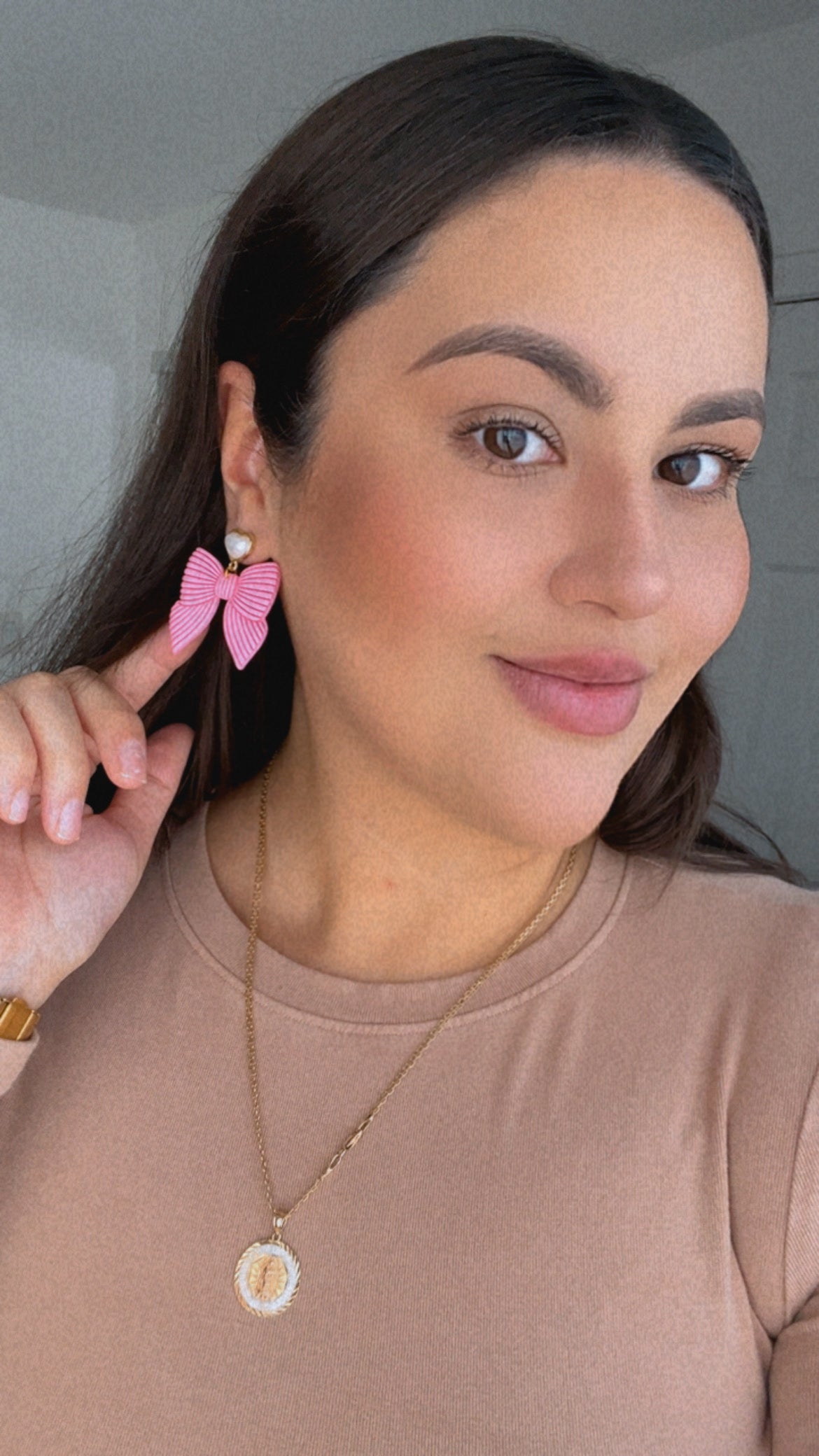 Lined Bow Earrings