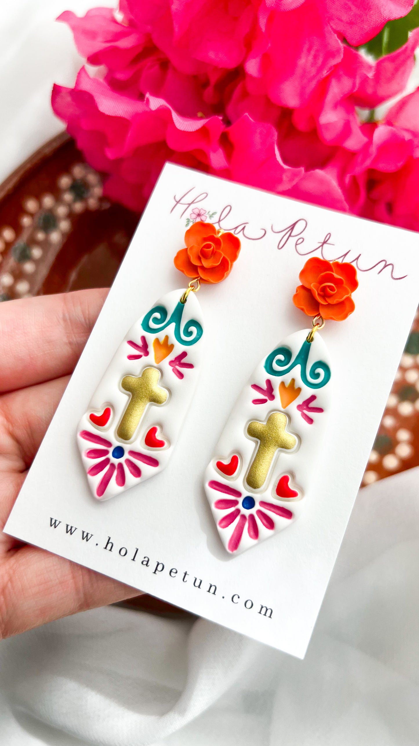 Golden Cross Earrings