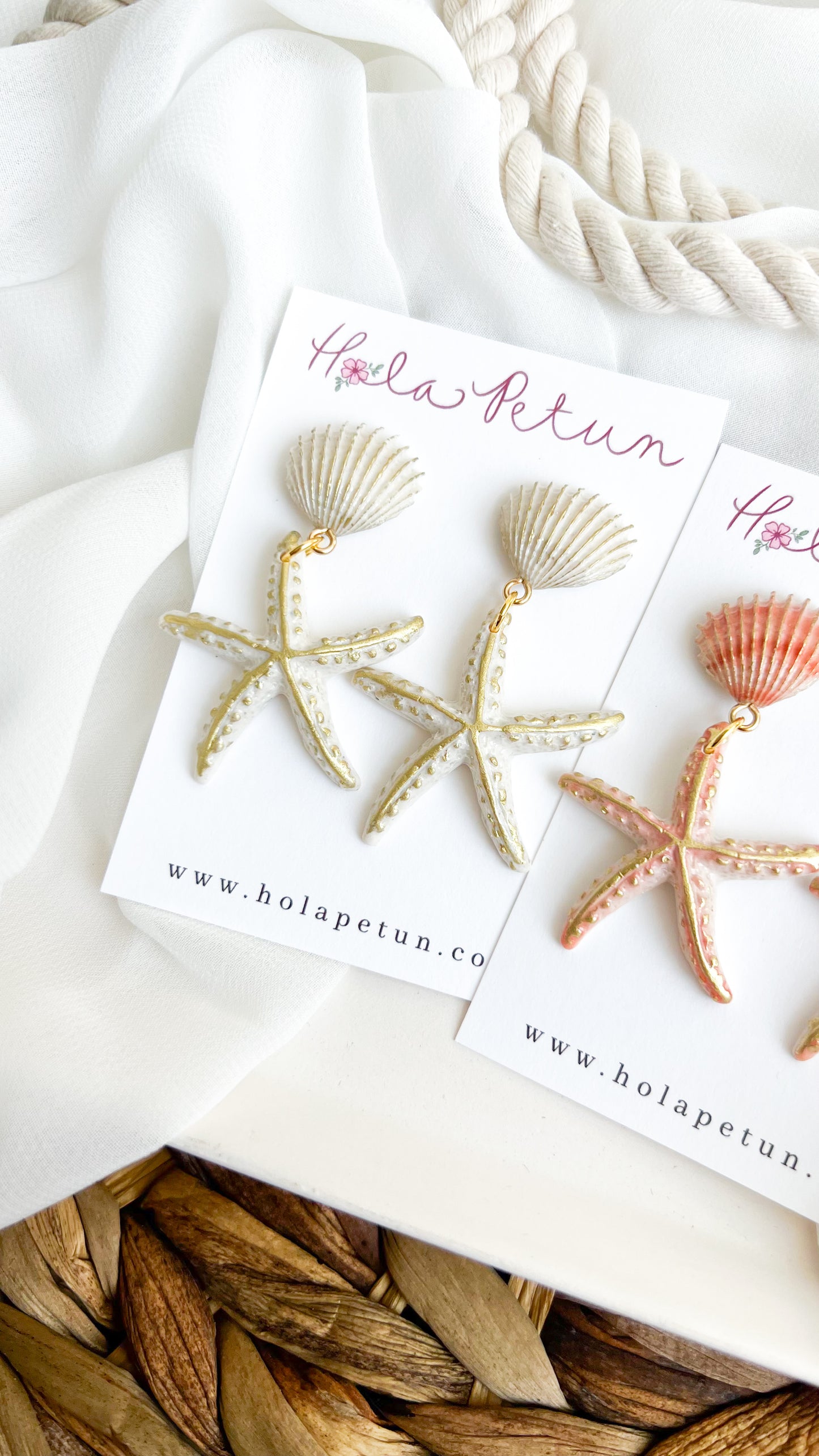 Starfish and Seashell Earrings