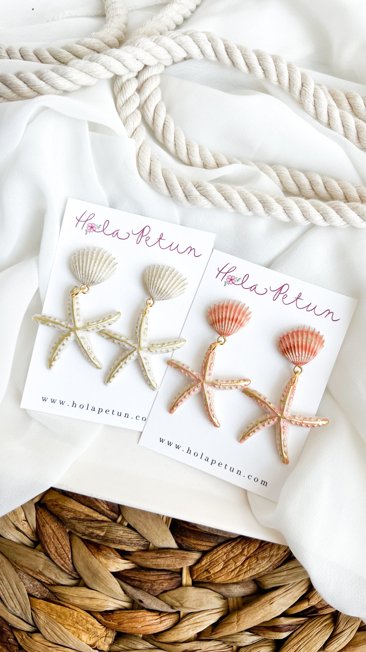 Starfish and Seashell Earrings