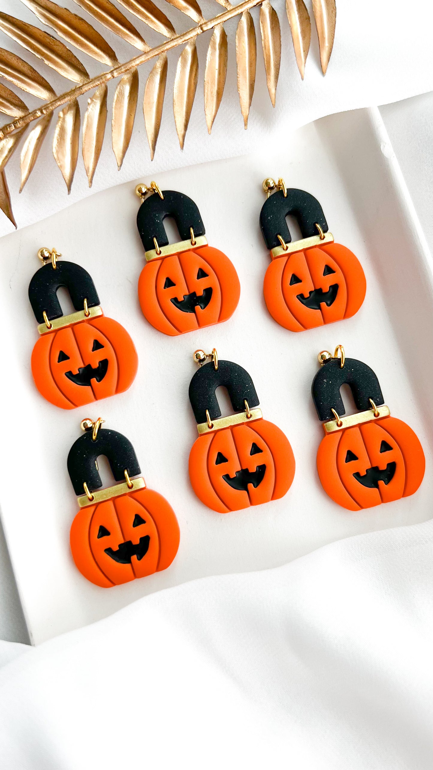 Jack O'Lantern Candy Bucket Earrings