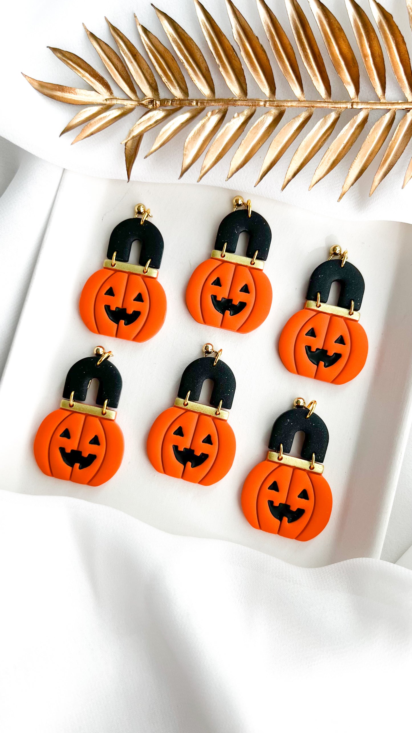 Jack O'Lantern Candy Bucket Earrings