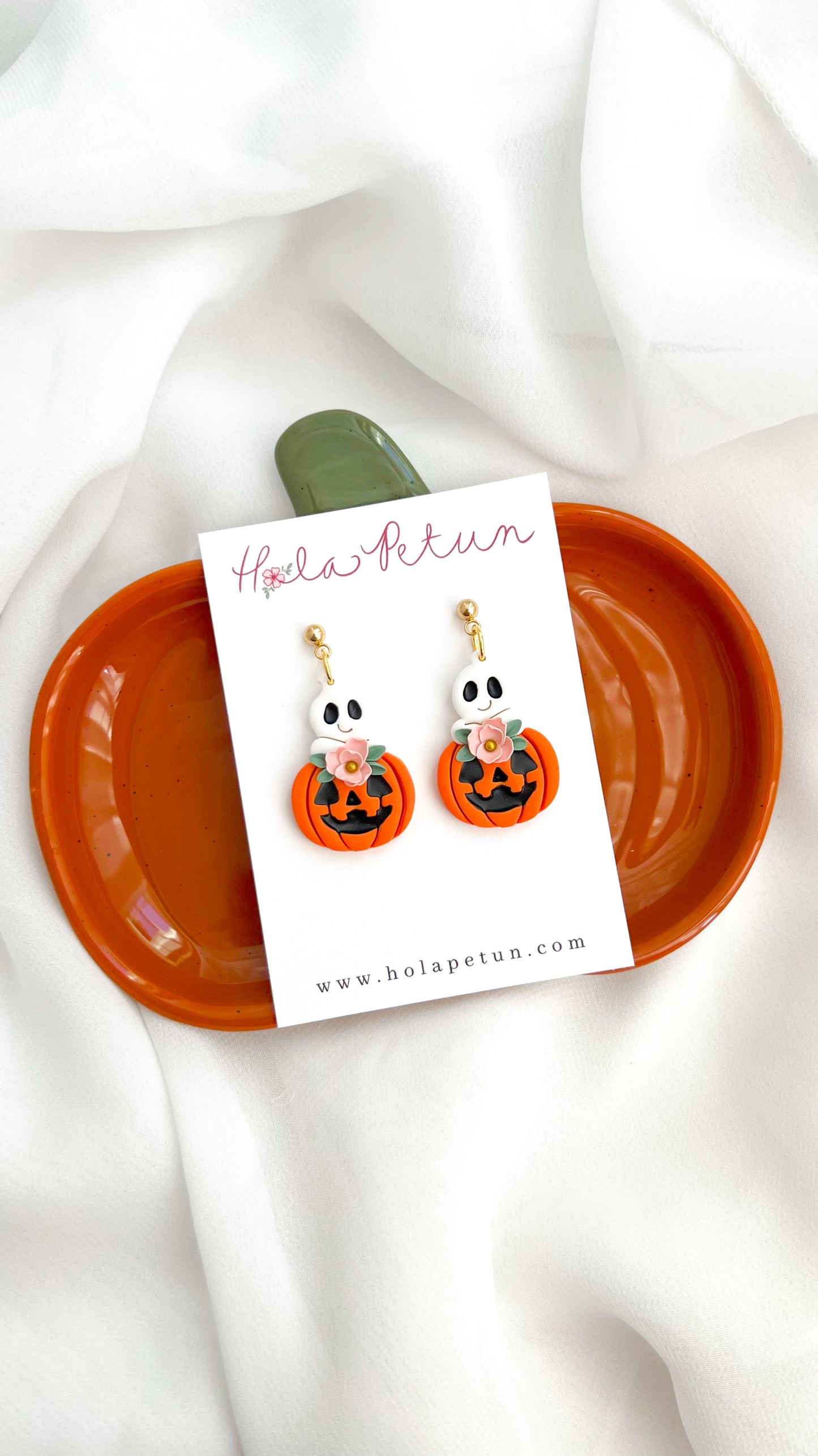 Pumpkin Ghost Earrings