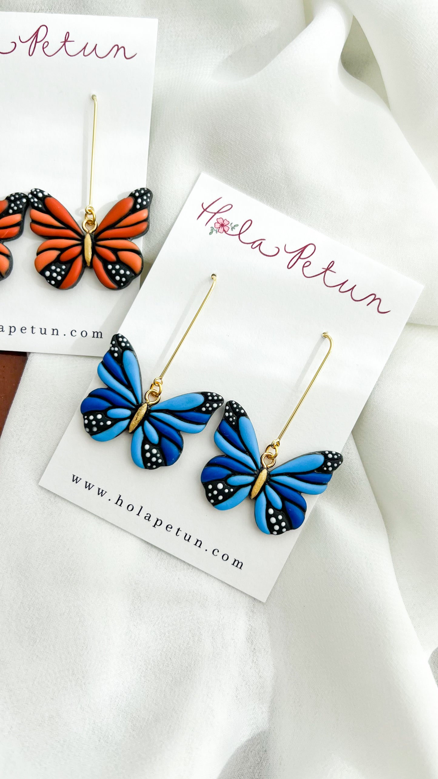 Monarch Butterly Dangle Earrings