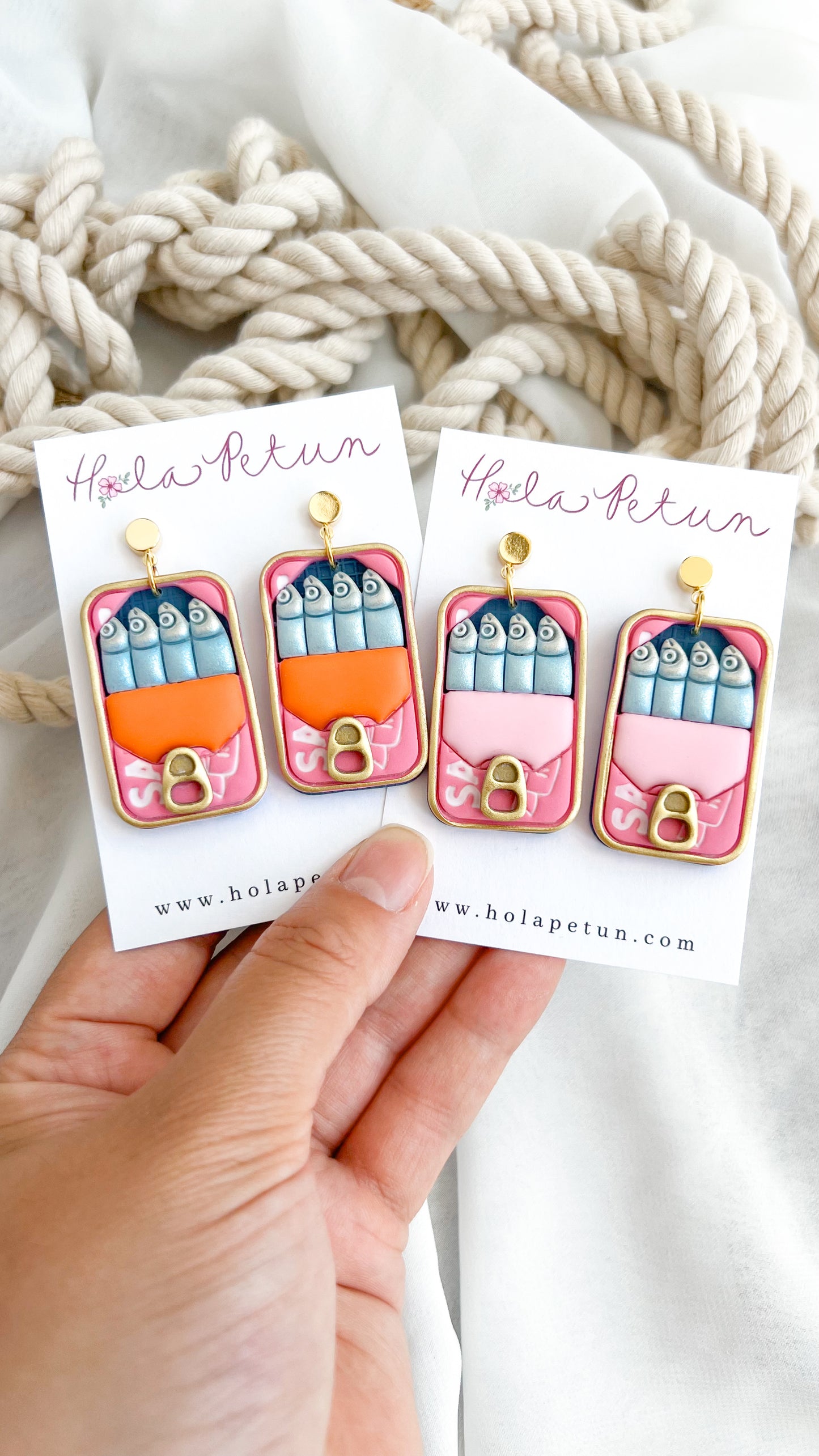 Sardine Tin Earrings