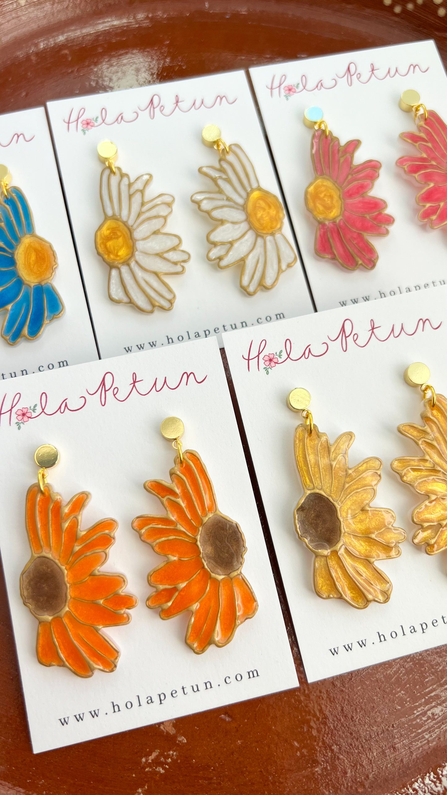 Half Daisy Earrings