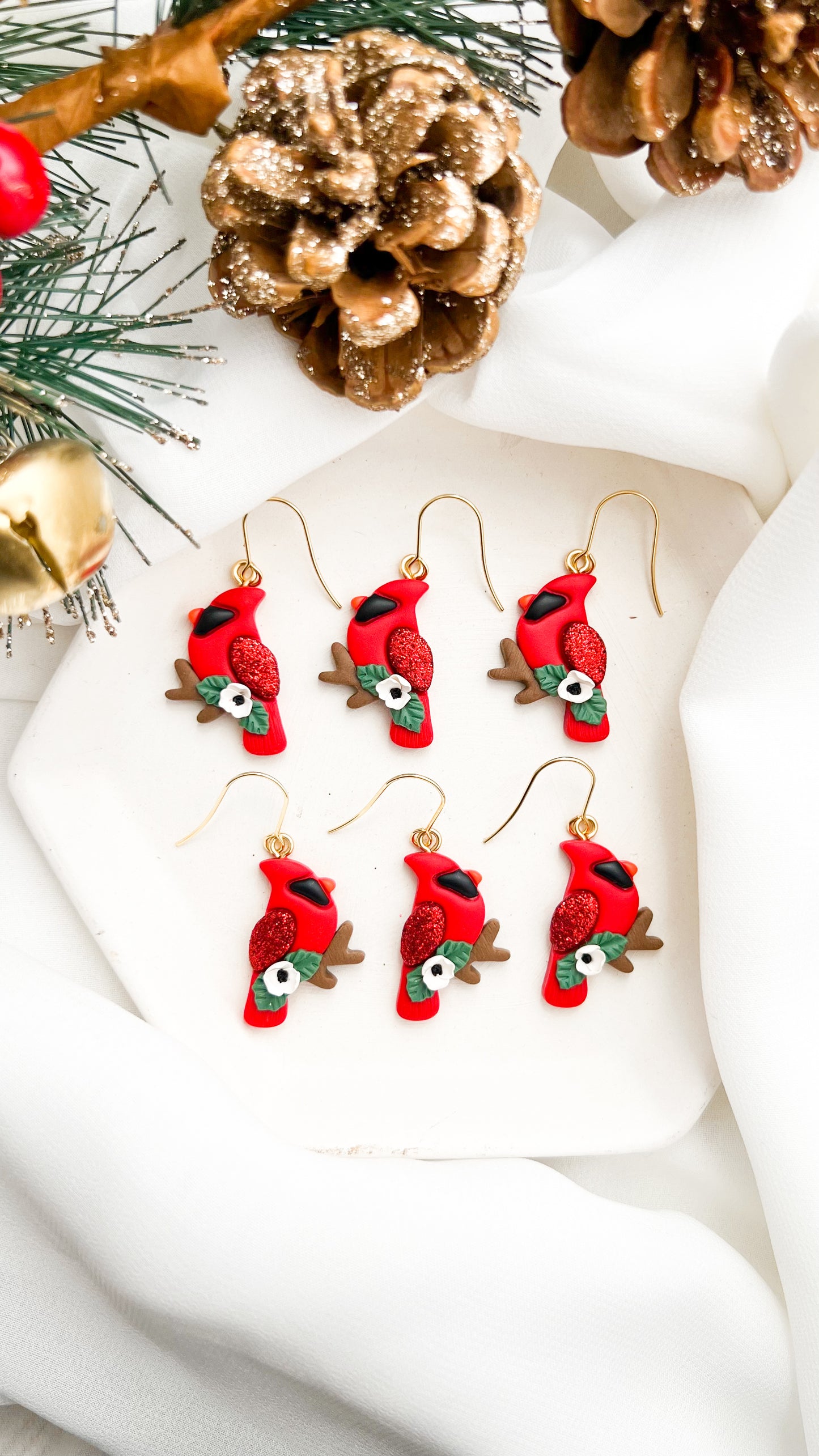 Cardinal Bird Earrings