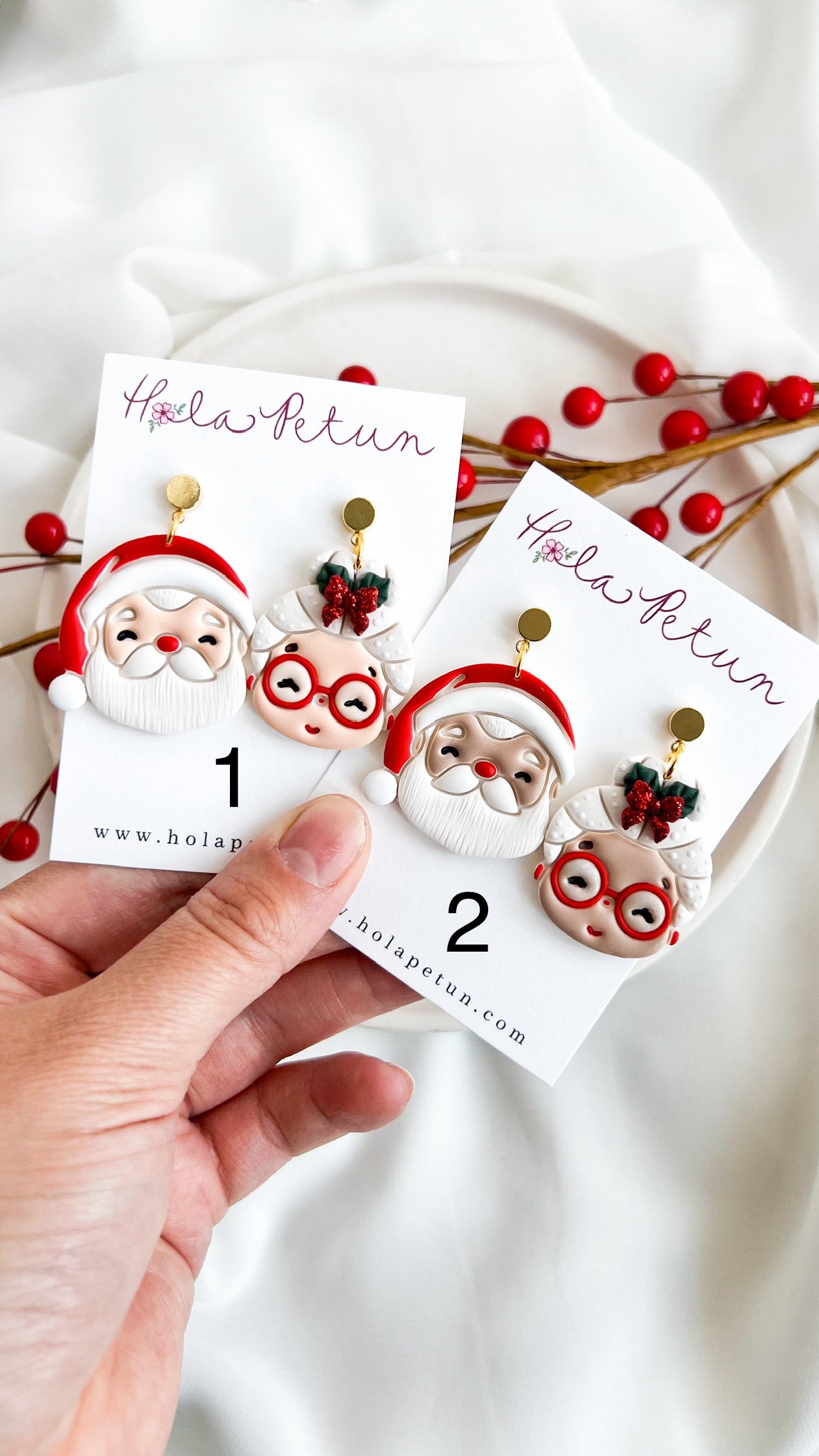 Mr. & Mrs. Claus Earrings