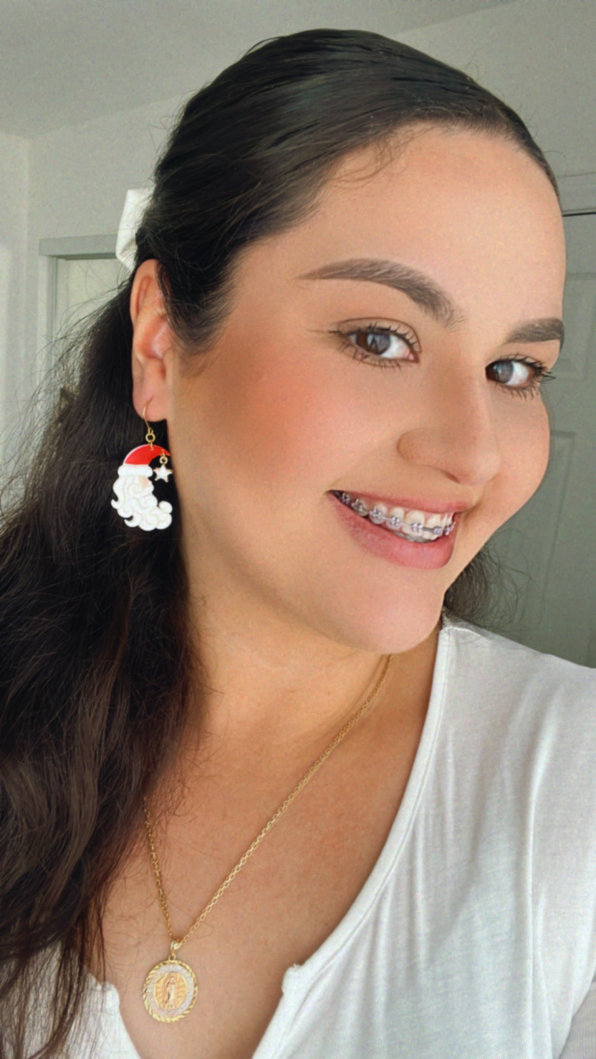 Santa Moon Dangle Earrings