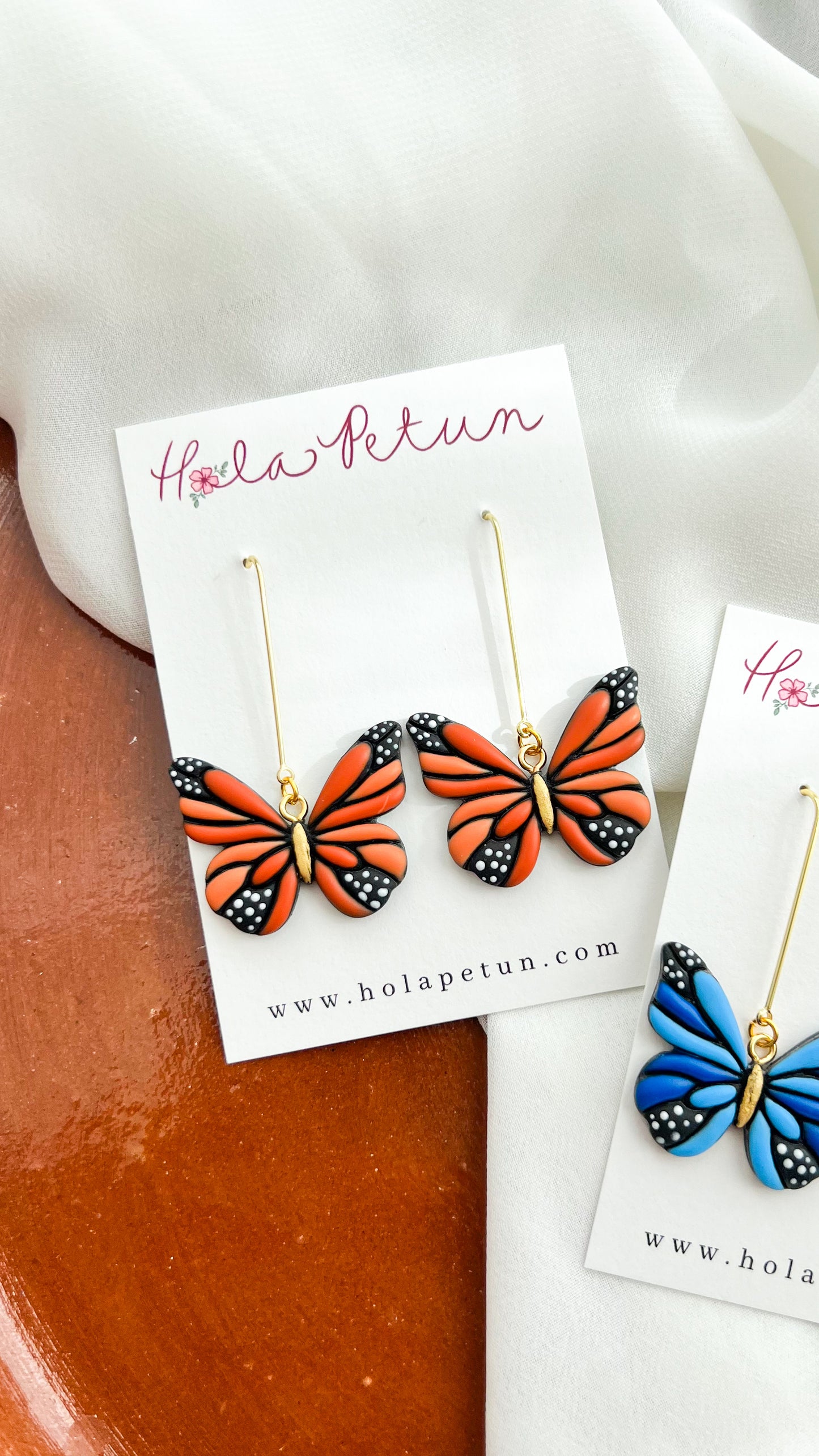 Monarch Butterly Dangle Earrings