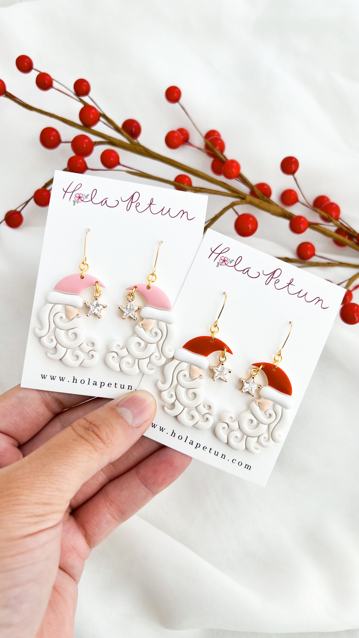 Santa Moon Dangle Earrings