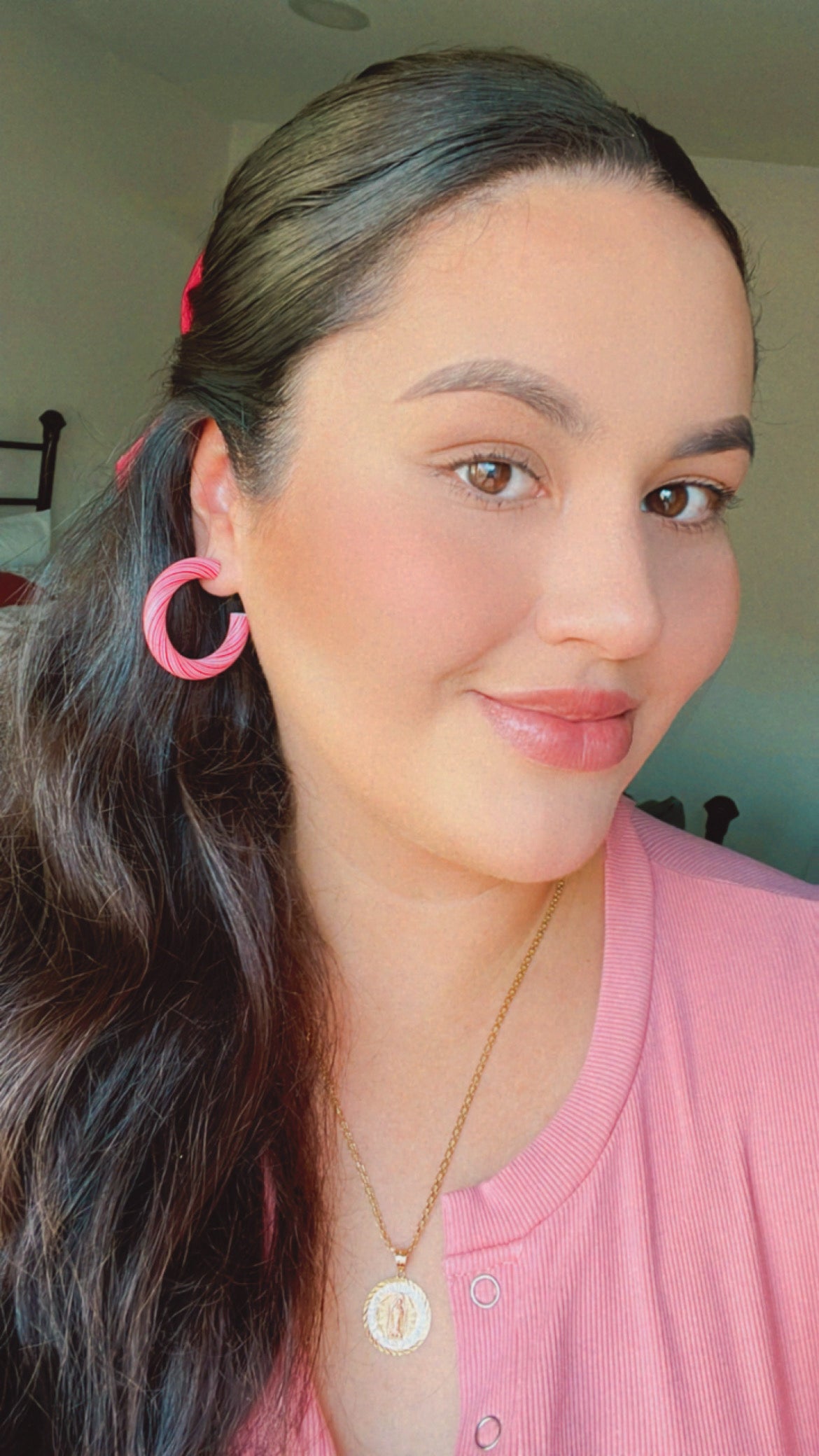 Candy Cane Hoop  Earrings