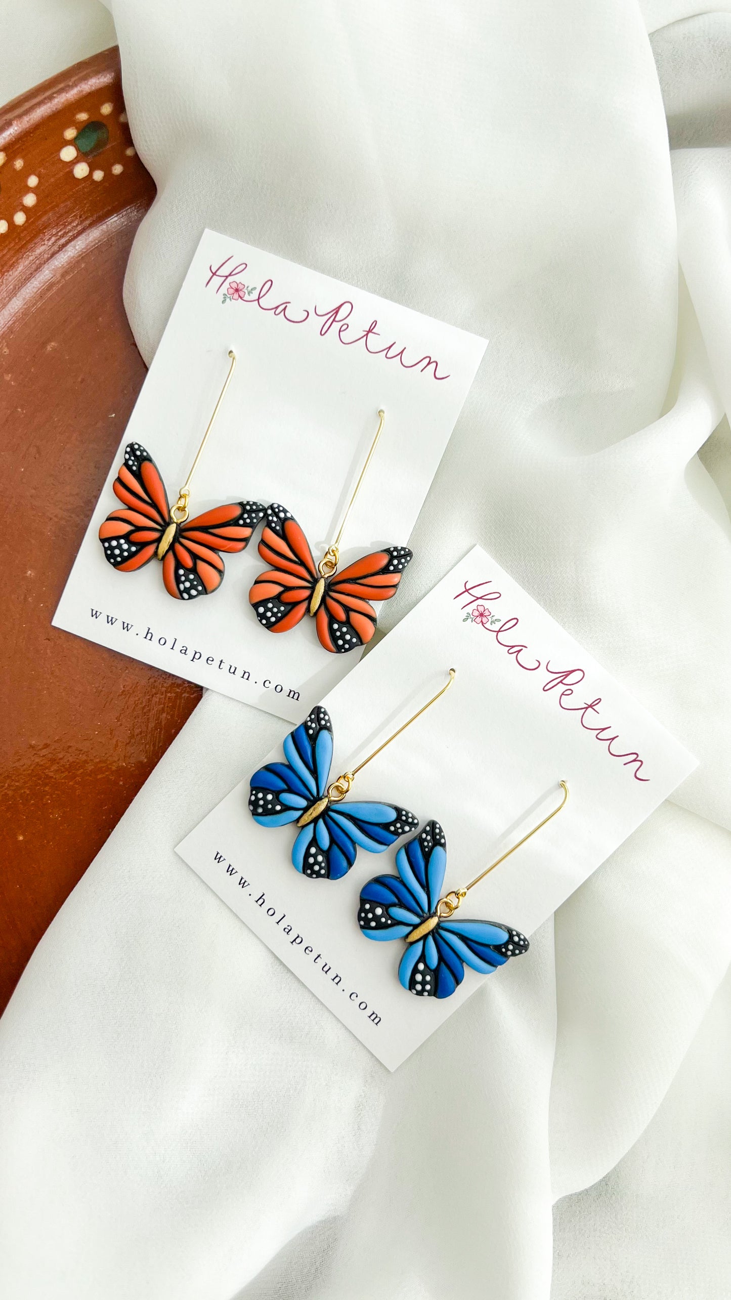 Monarch Butterly Dangle Earrings