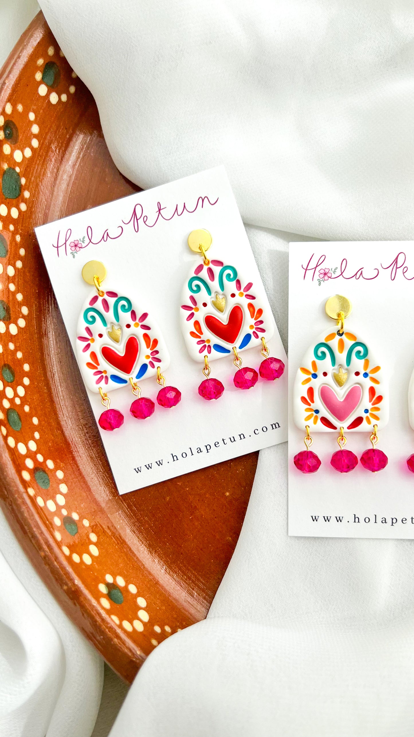 Corazon Sagrado Beaded Earrings