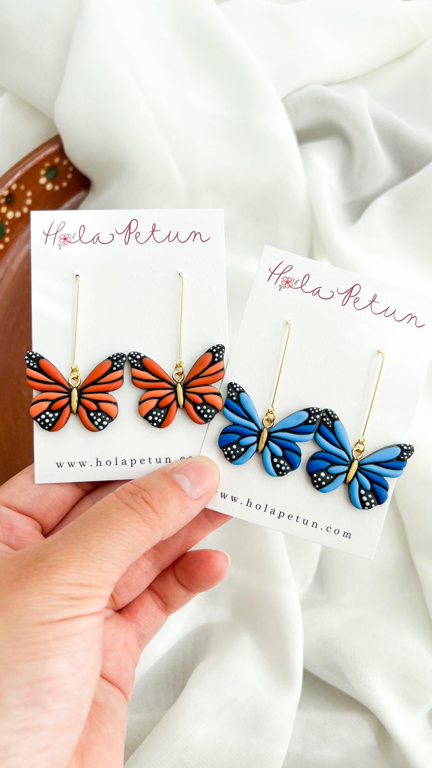 Monarch Butterly Dangle Earrings