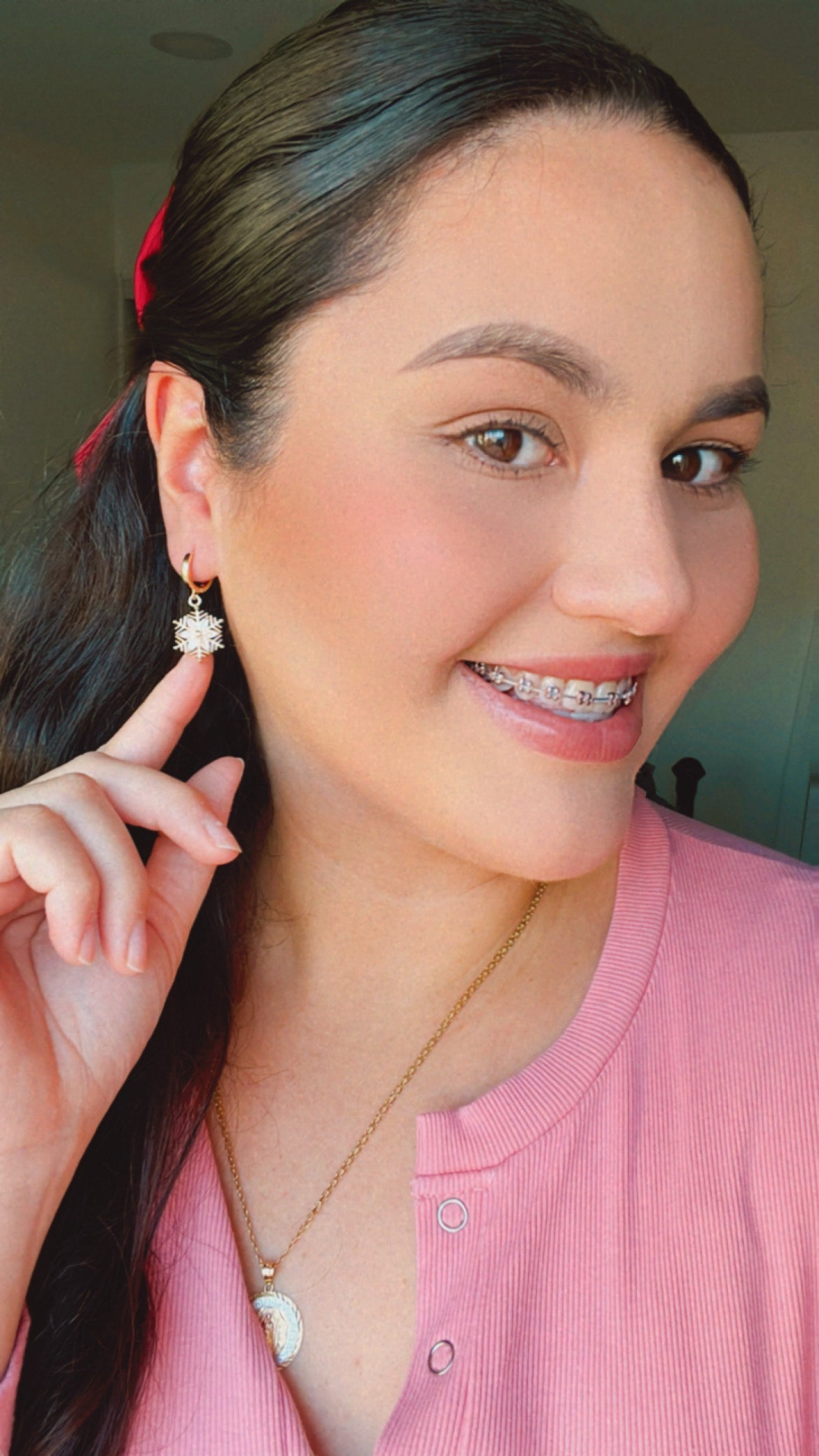 Holiday Gold Huggie Earrings