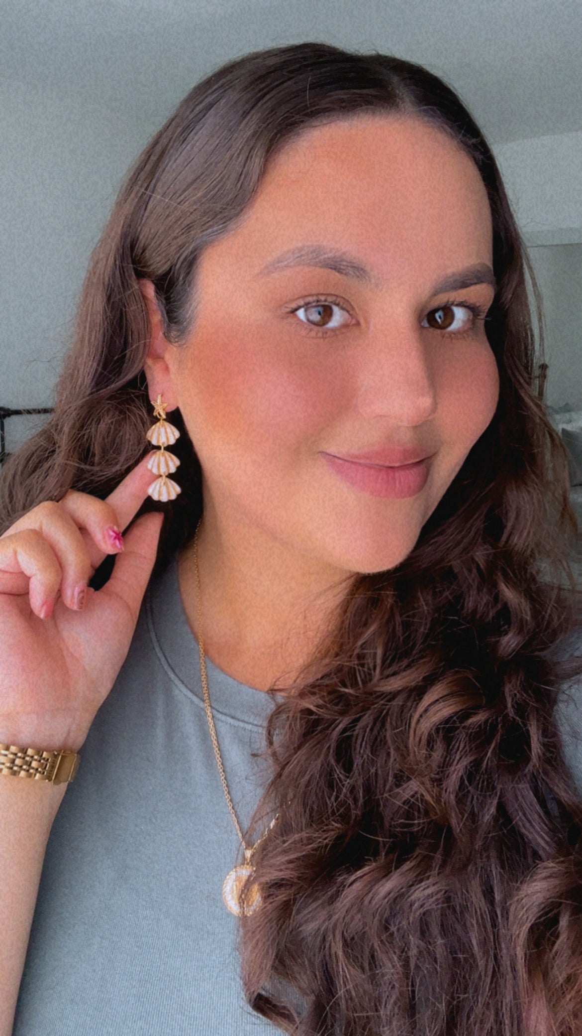 Tiered Seashell Earrings