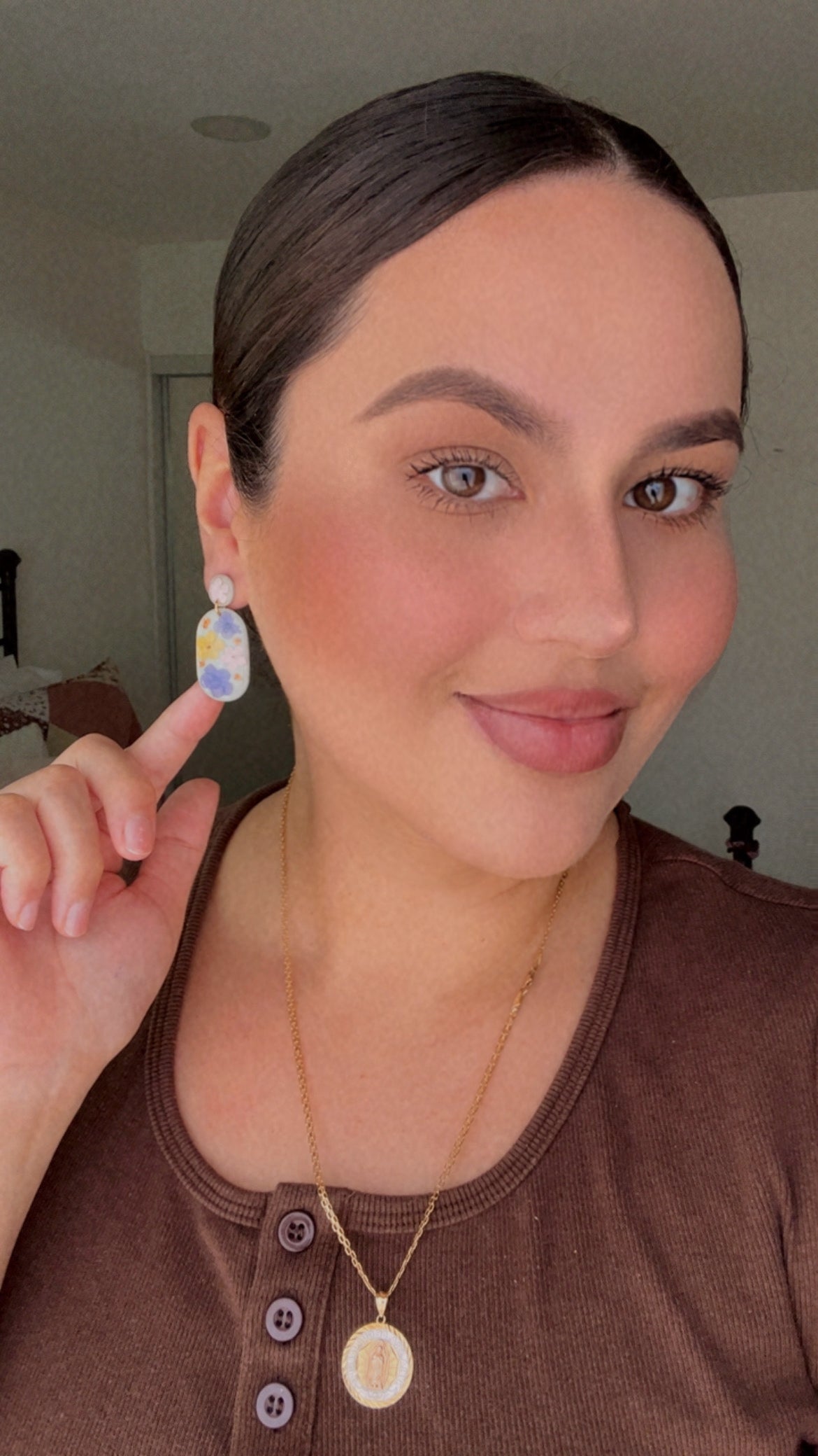 Dry Pressed Flower Earrings