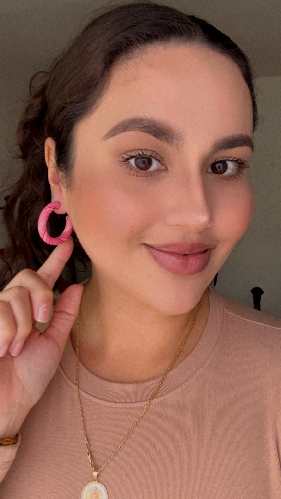 Candy Cane Hoop  Earrings