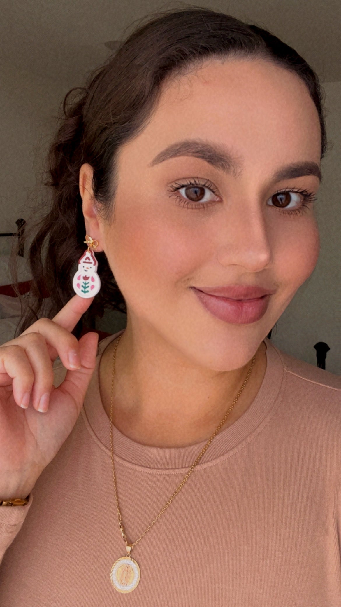 Folk Snowman Earrings