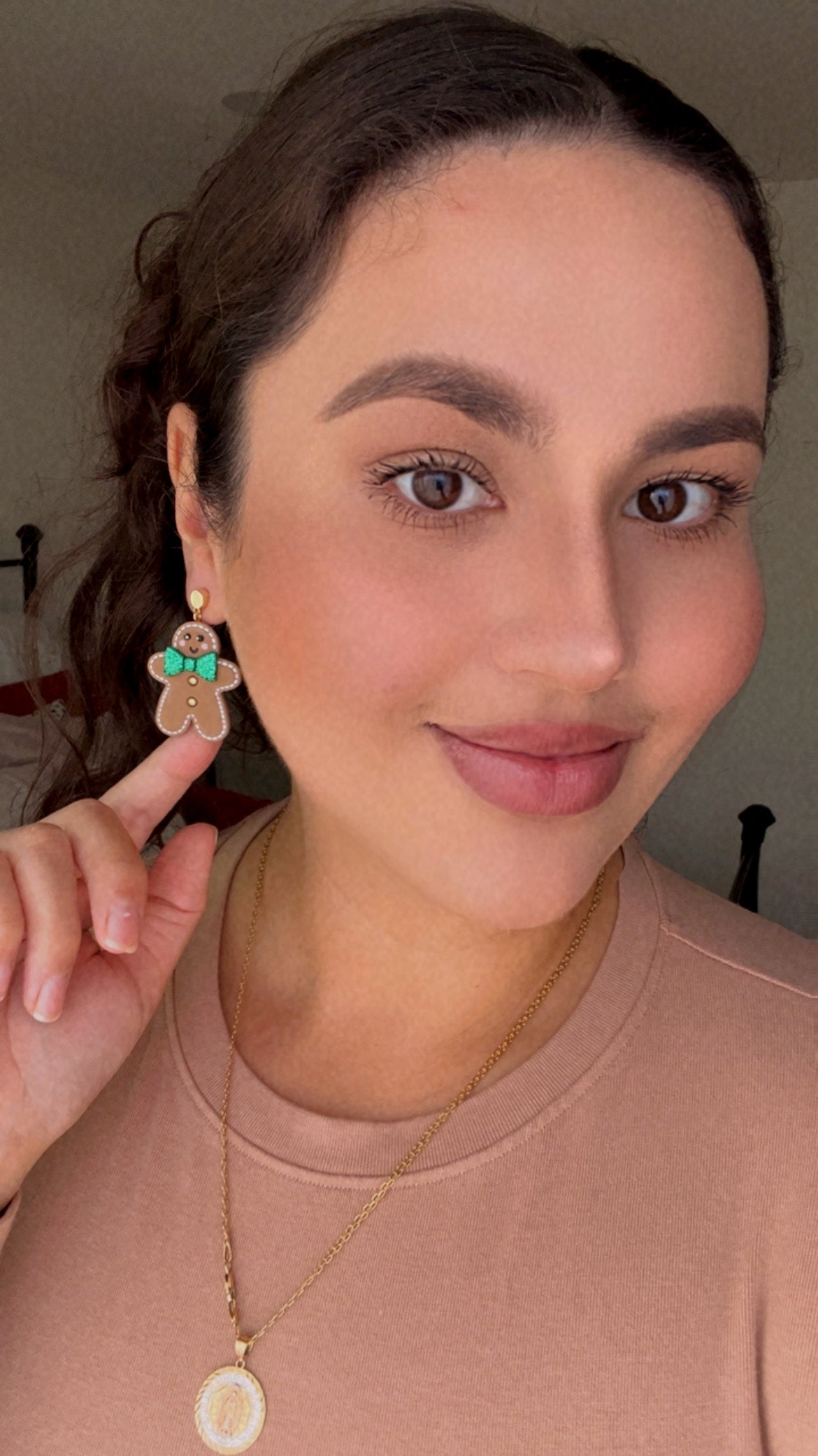 Stitched Gingerbread Man Earrings