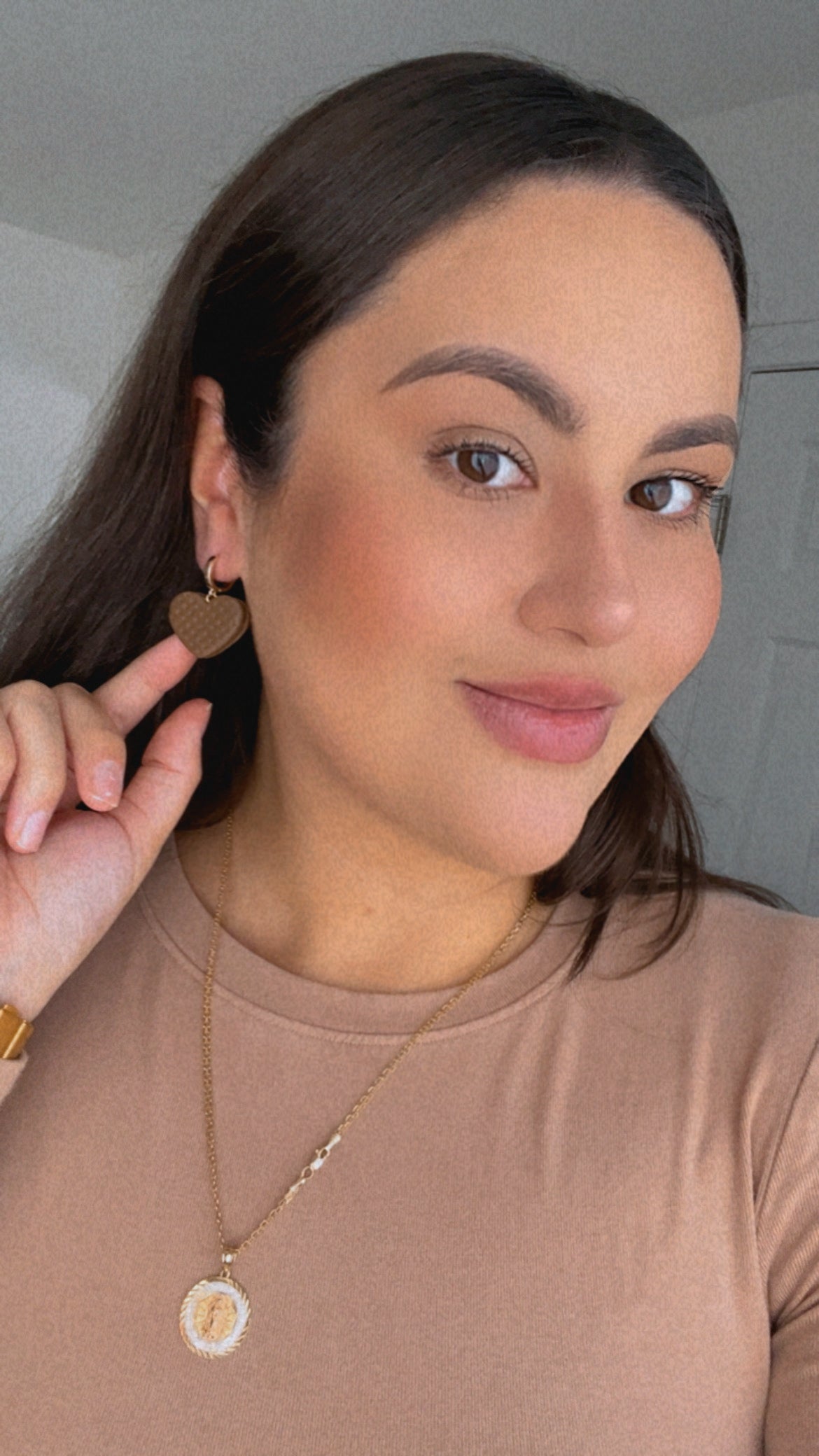 Ice Cream Heart Sandwich Huggie Earrings