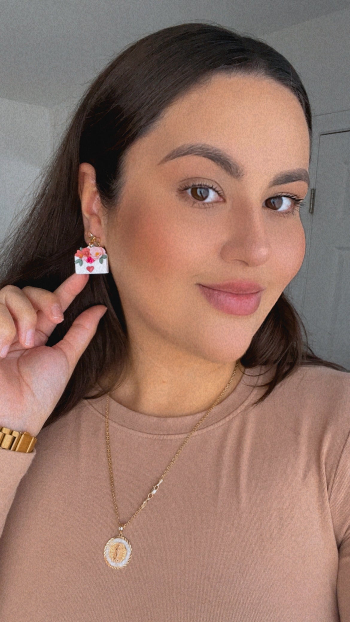 Love Letter Flower Earrings