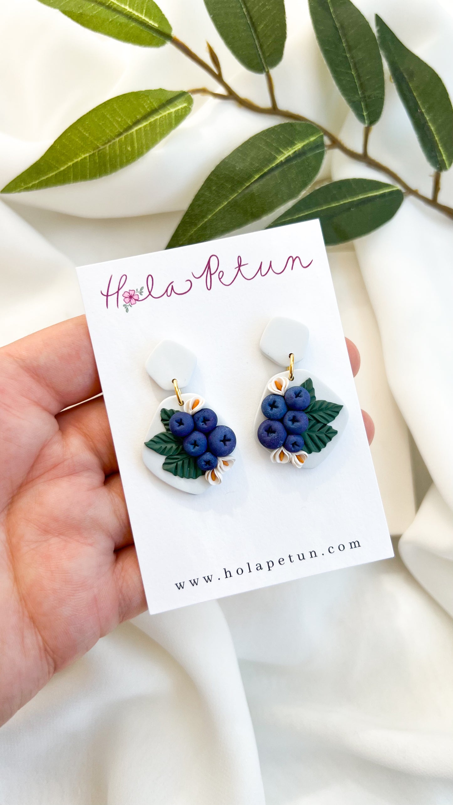 Blueberry Flower Earrings