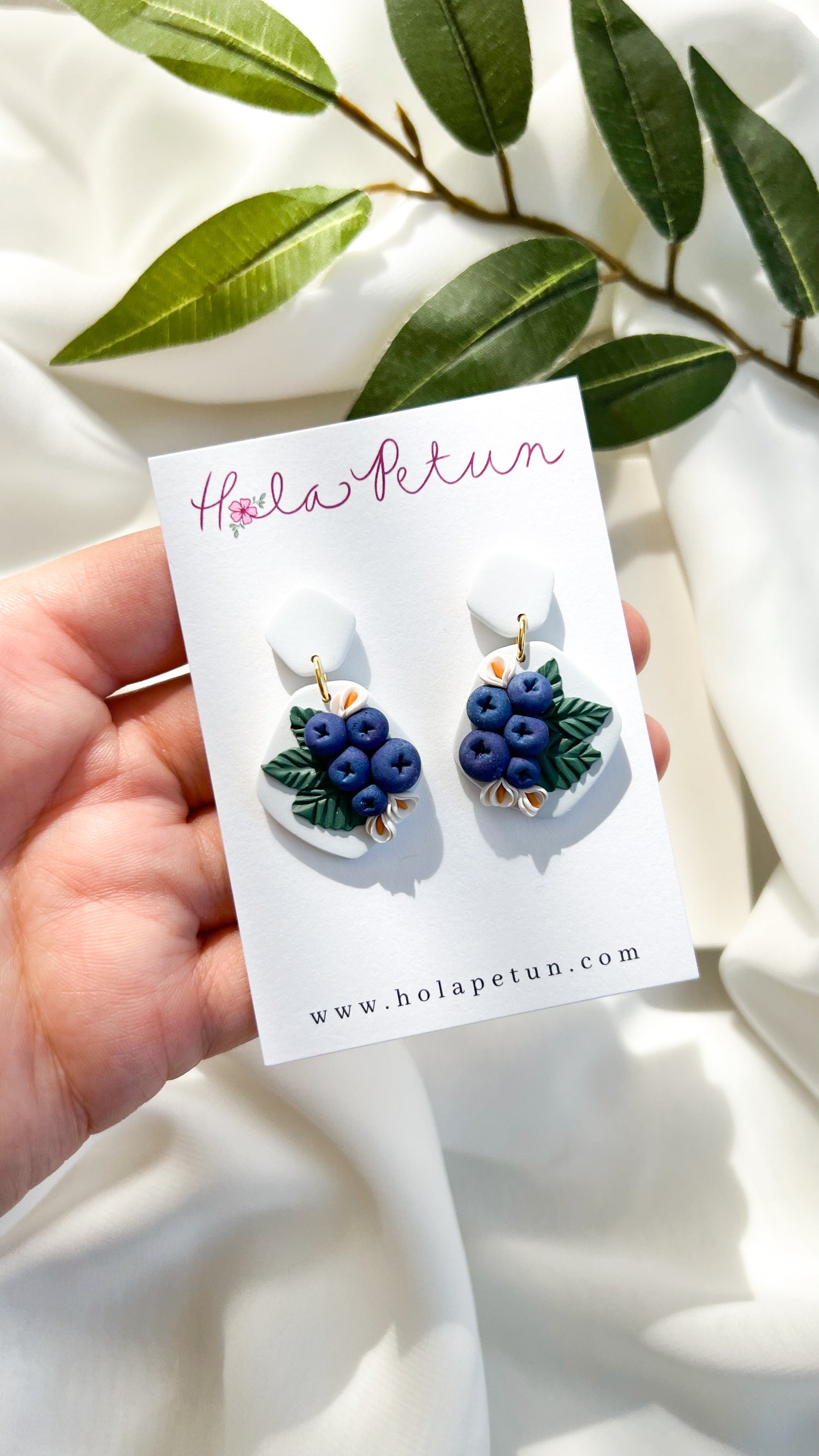 Blueberry Flower Earrings