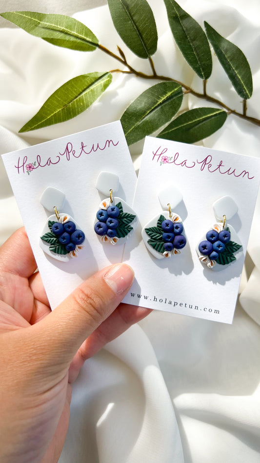 Blueberry Flower Earrings