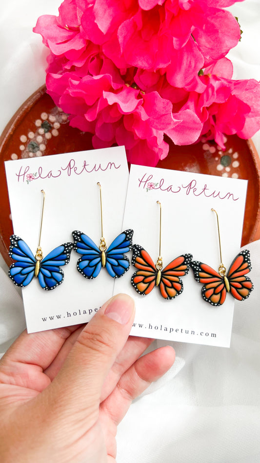 Monarch Butterly Dangle Earrings